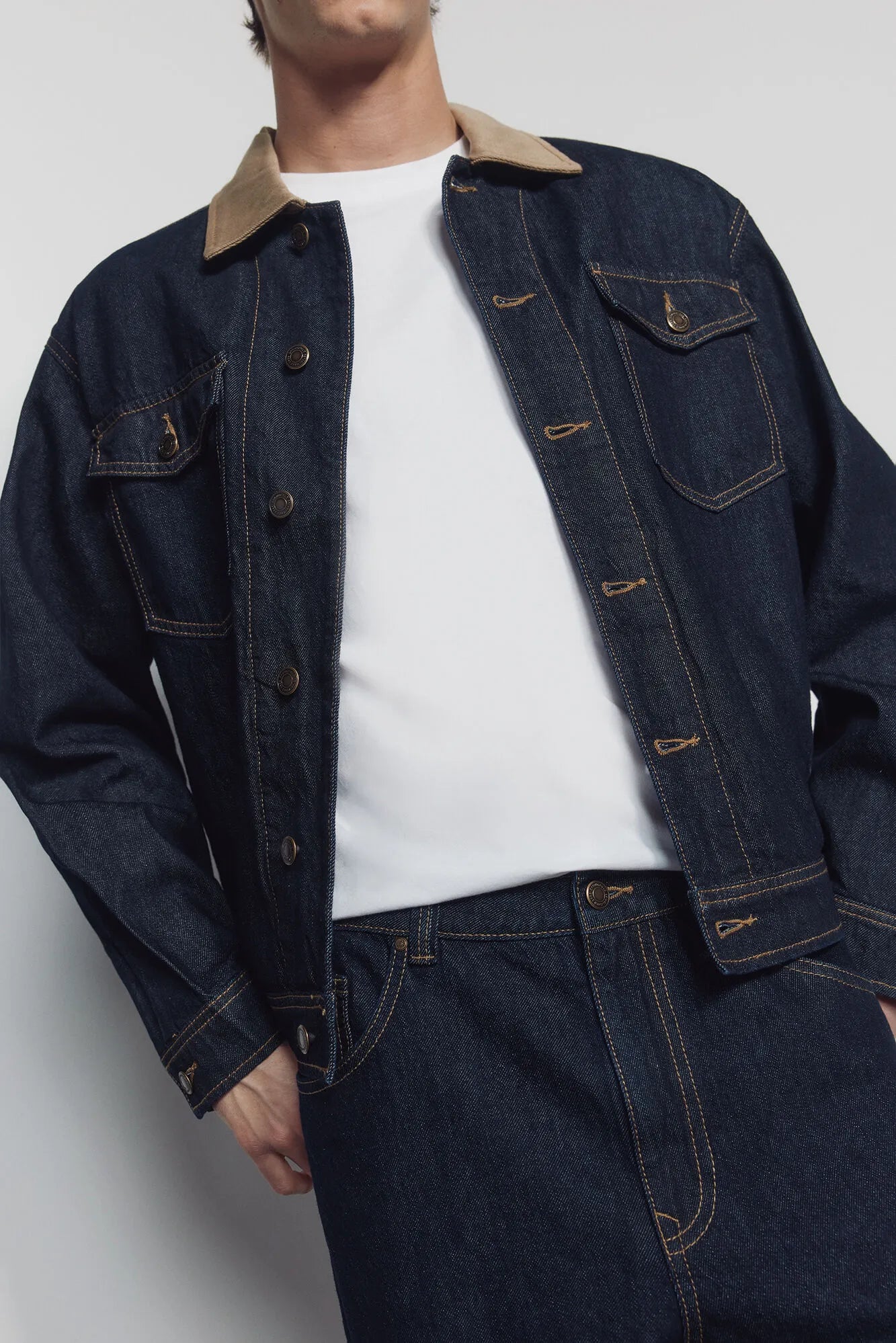 Springfield Blue Men Wide Leg Desized Wash Jeans SKU: 1753246_10 Image 06