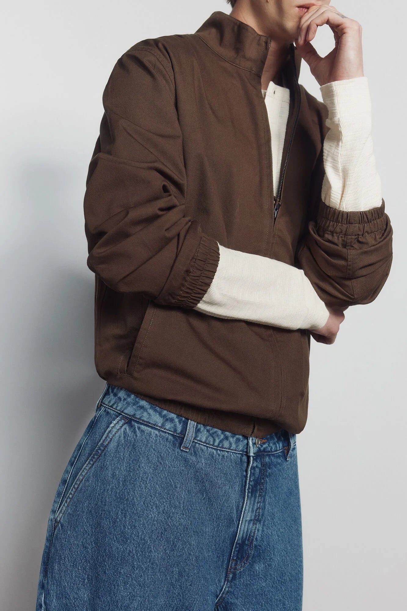 Springfield Blue Men Overdyed Relaxed Fit Chino Jeans SKU: 1753248_83 Image 04