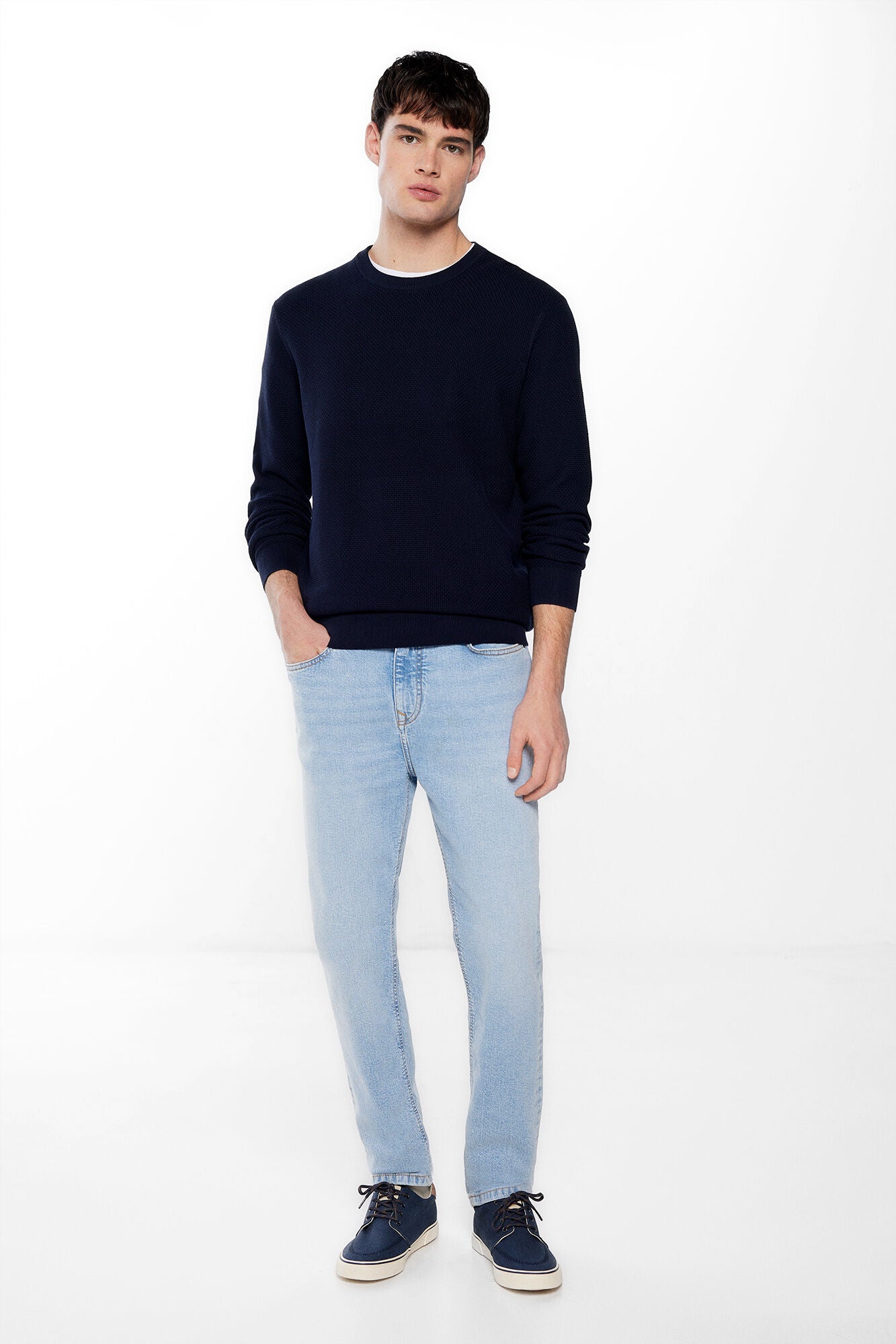 Light Wash Slim Fit Jeans - BEVAVA