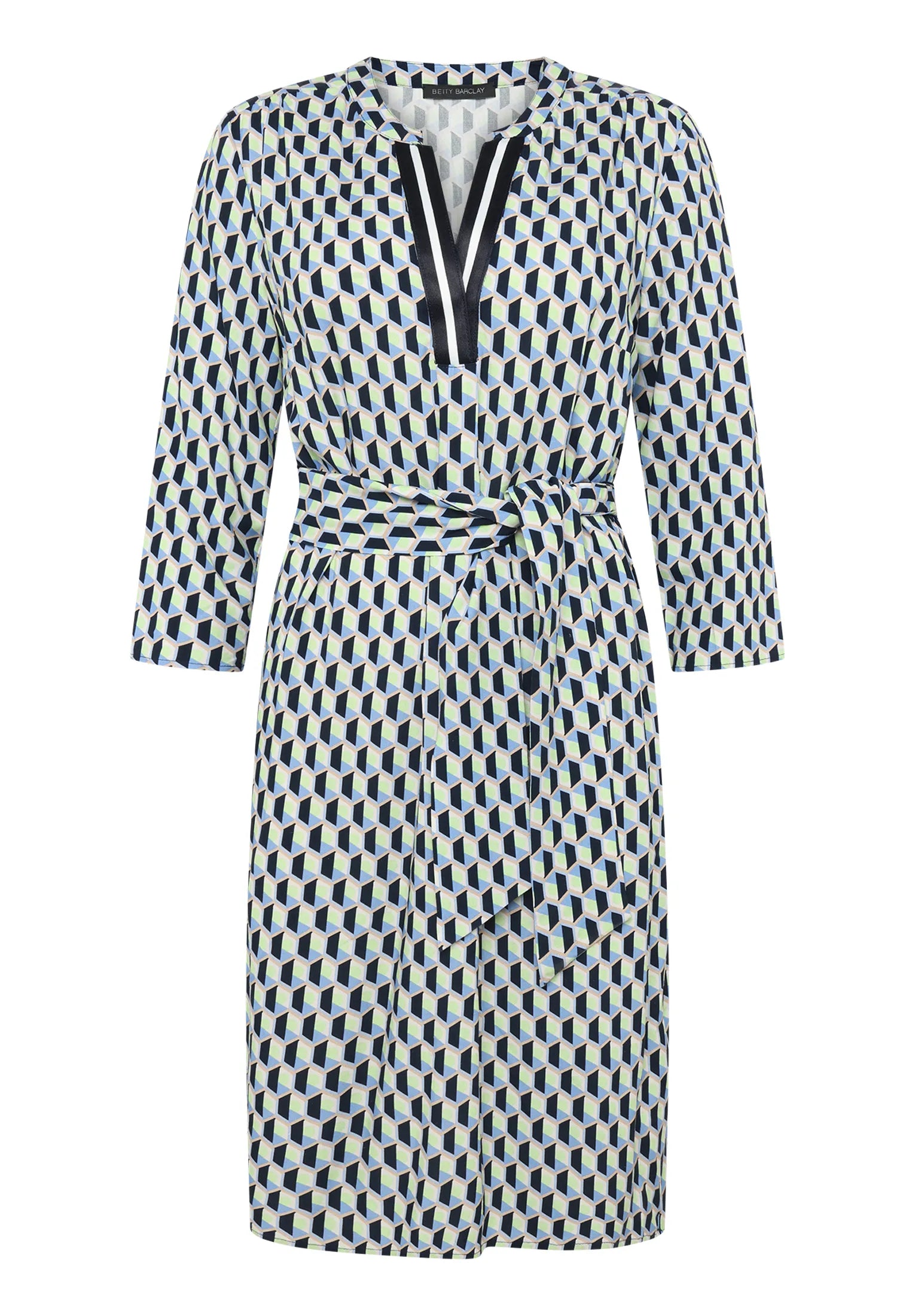 Betty Barclay Blue/Green Women Blouse Dress with Belt SKU: 1840-1855_8850 Image 01