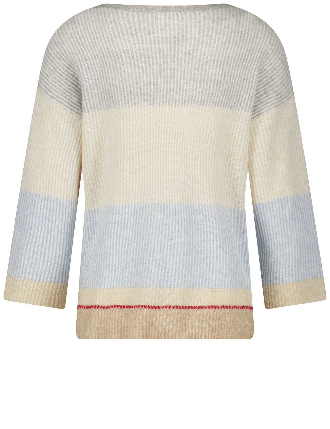 Gerry Weber_Sandshell/Silver/Cloud Stripe_Pullover 3/4 Sleeve_190015-57011_9181_02