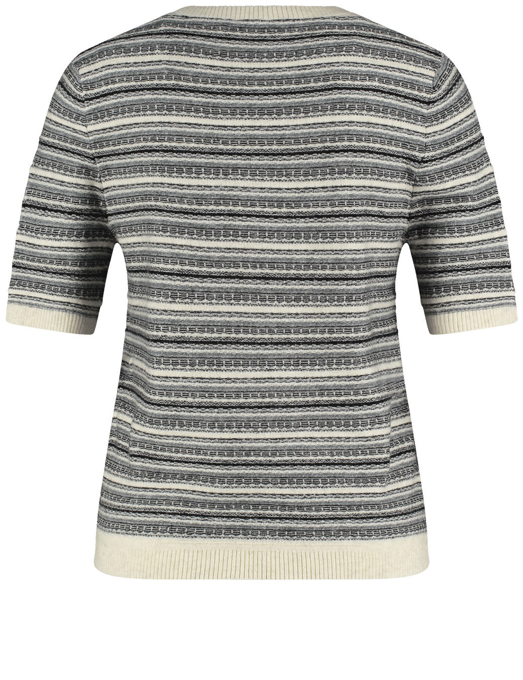 Gerry Weber_Offwhite-Black Stripe_Pullover 1/2 Sleeve_190058-57026_9216_02