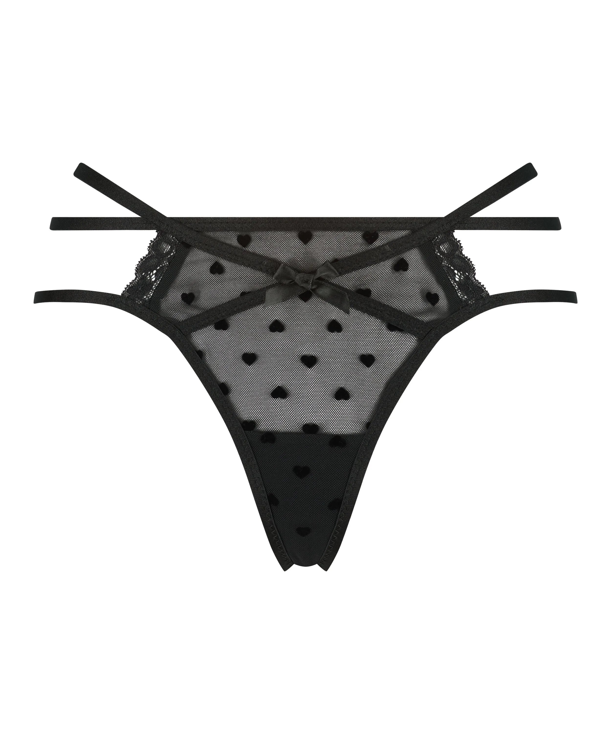 Hunkemoller Black Women Melda Thong SKU: 191796_Black Image 04