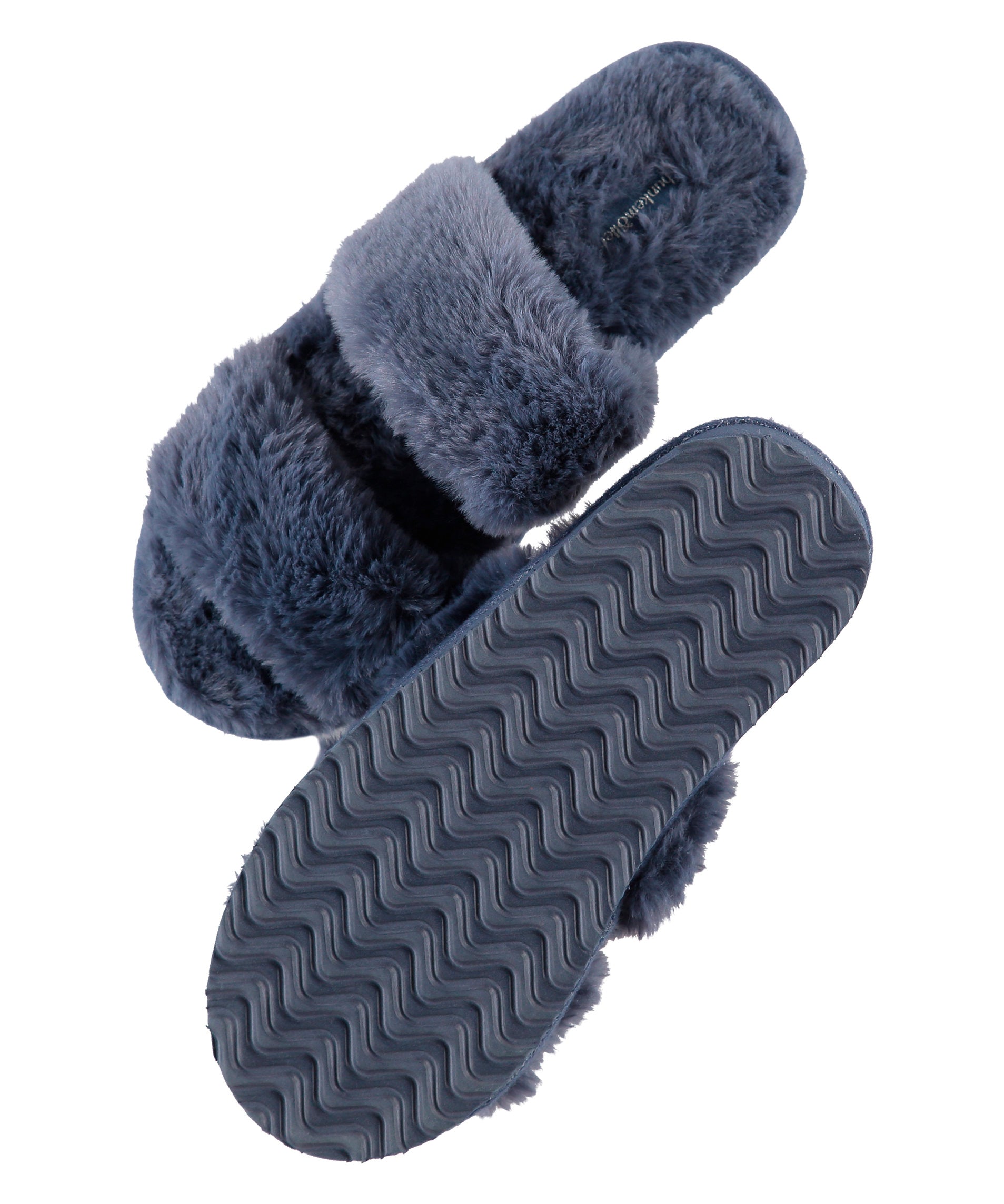 Sara Double Strap Fur Slipper_198982_Nightshadow Blue_02