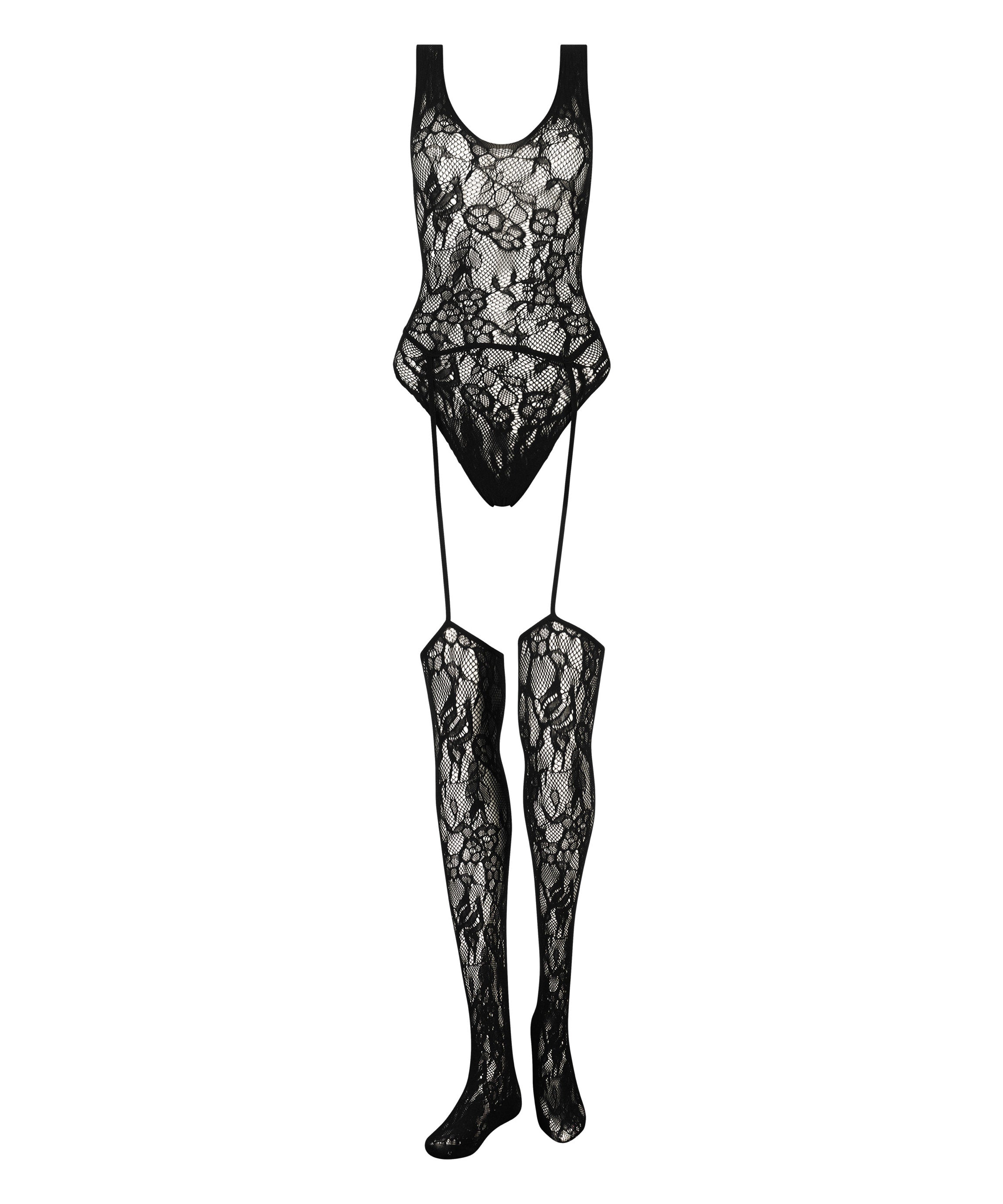 Black Lace Lingerie Set_199137_Black_03