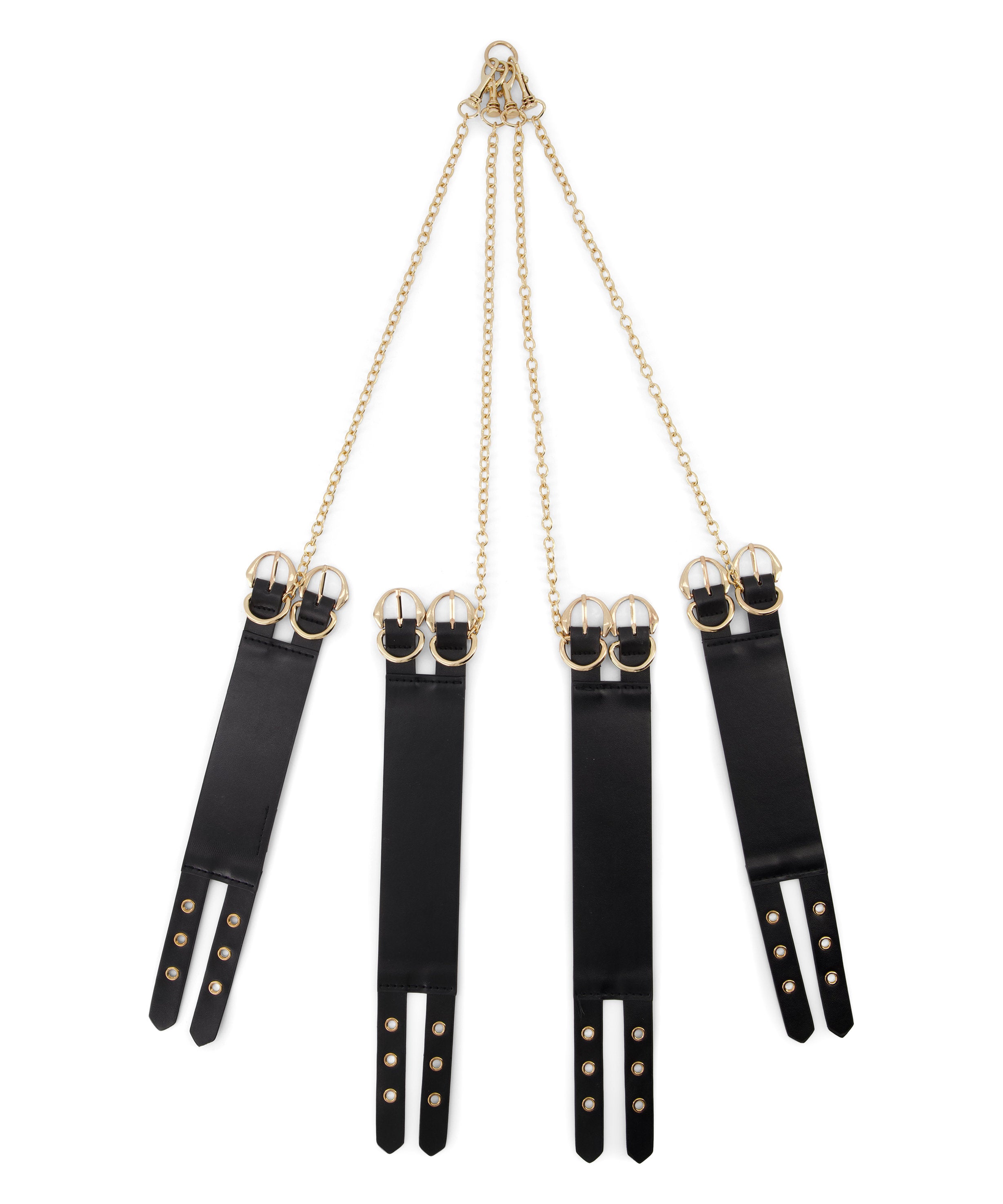 Pu Wrist & Ankle Cuffs_199354_Black_01