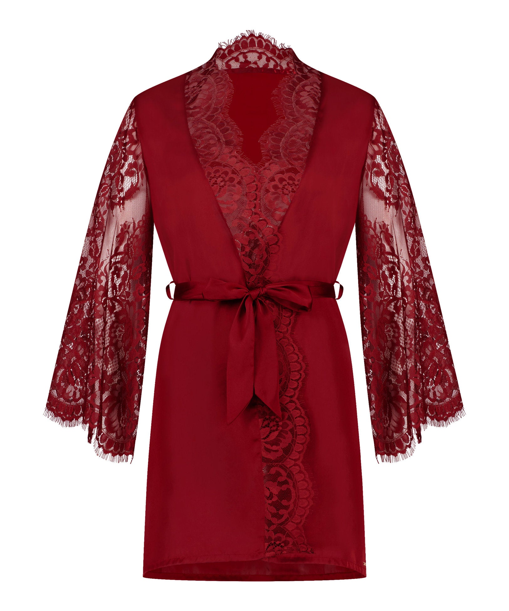 Kimono Satin All Over Lace Slv_200414_Cabernet_01