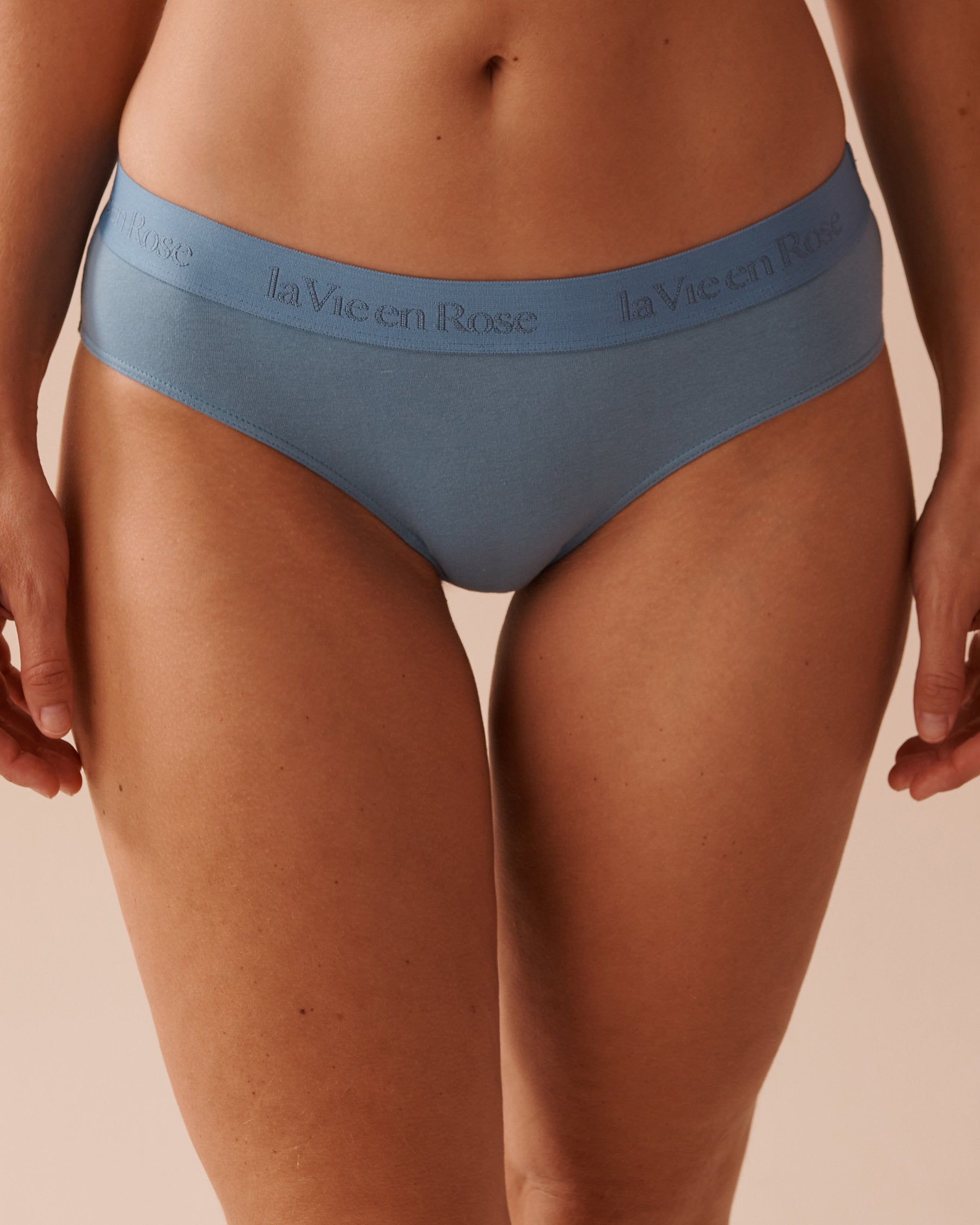 Cotton and Logo Elastic Band Bikini Panty_20100518_40202_01