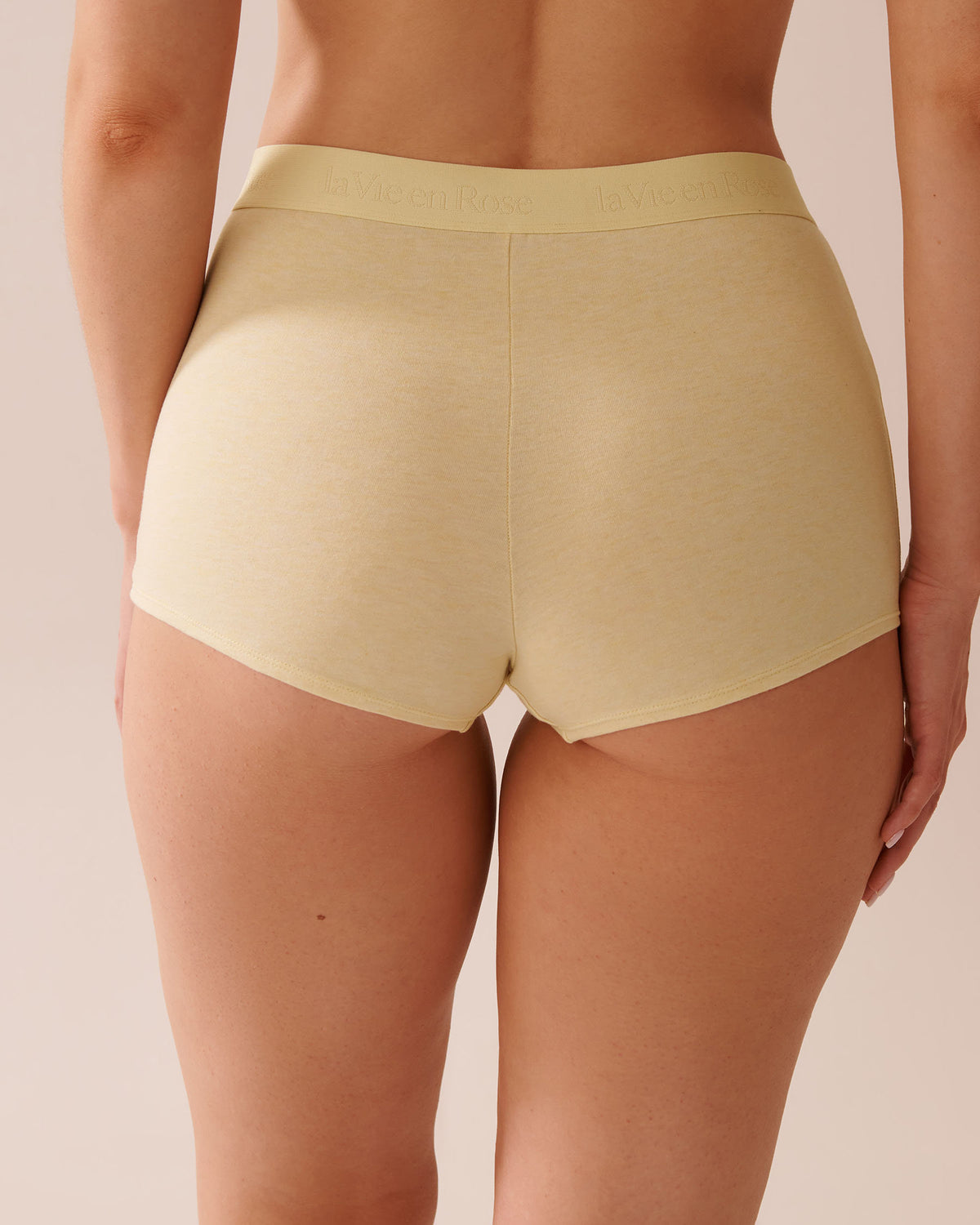 La Vie en Rose_Cotton and Logo Elastic Band High Waist Boyleg Pan_20100579_70044_02