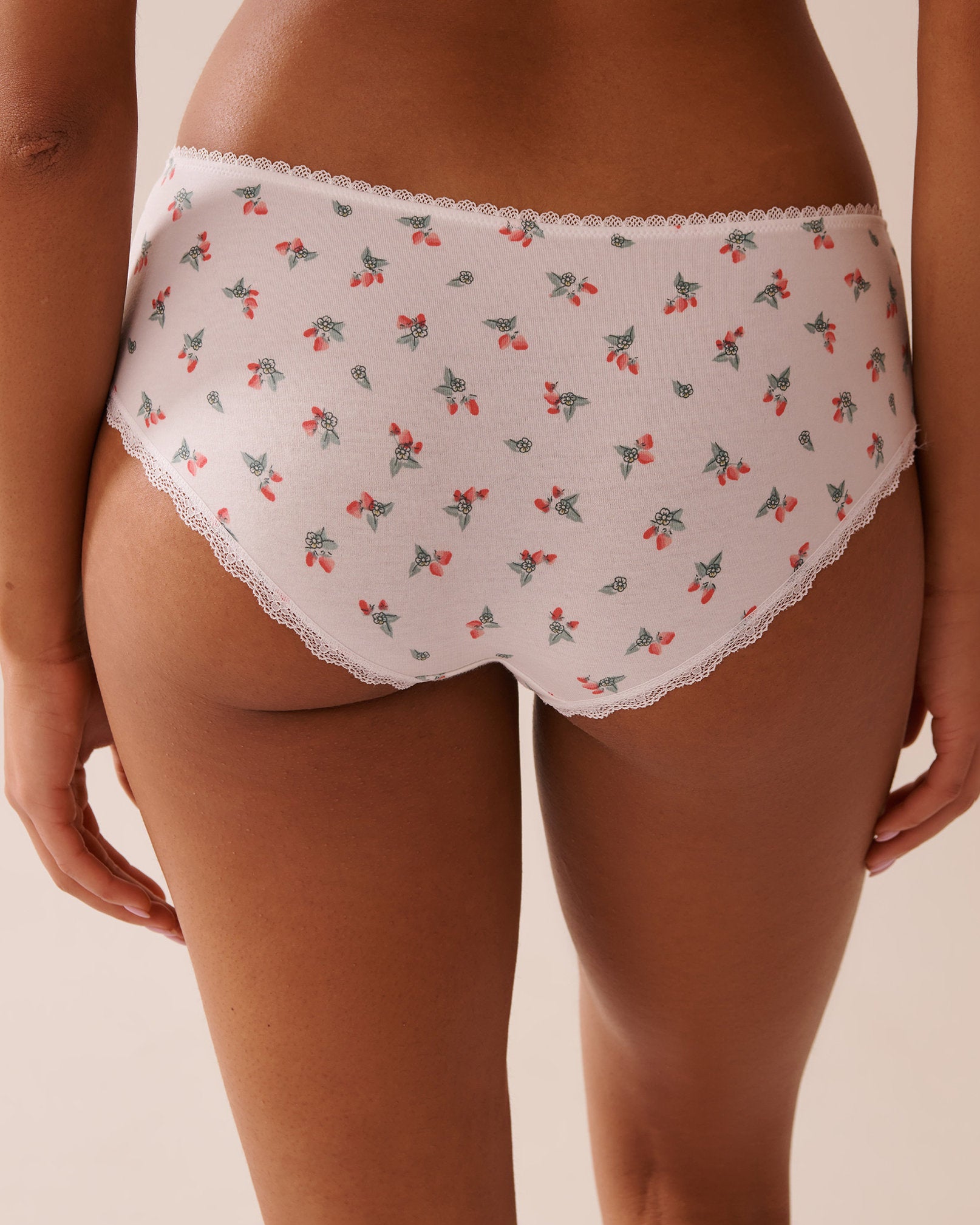 La Vie en Rose_Cotton and Lace Detail Hiphugger Panty_20100582_P10482_02