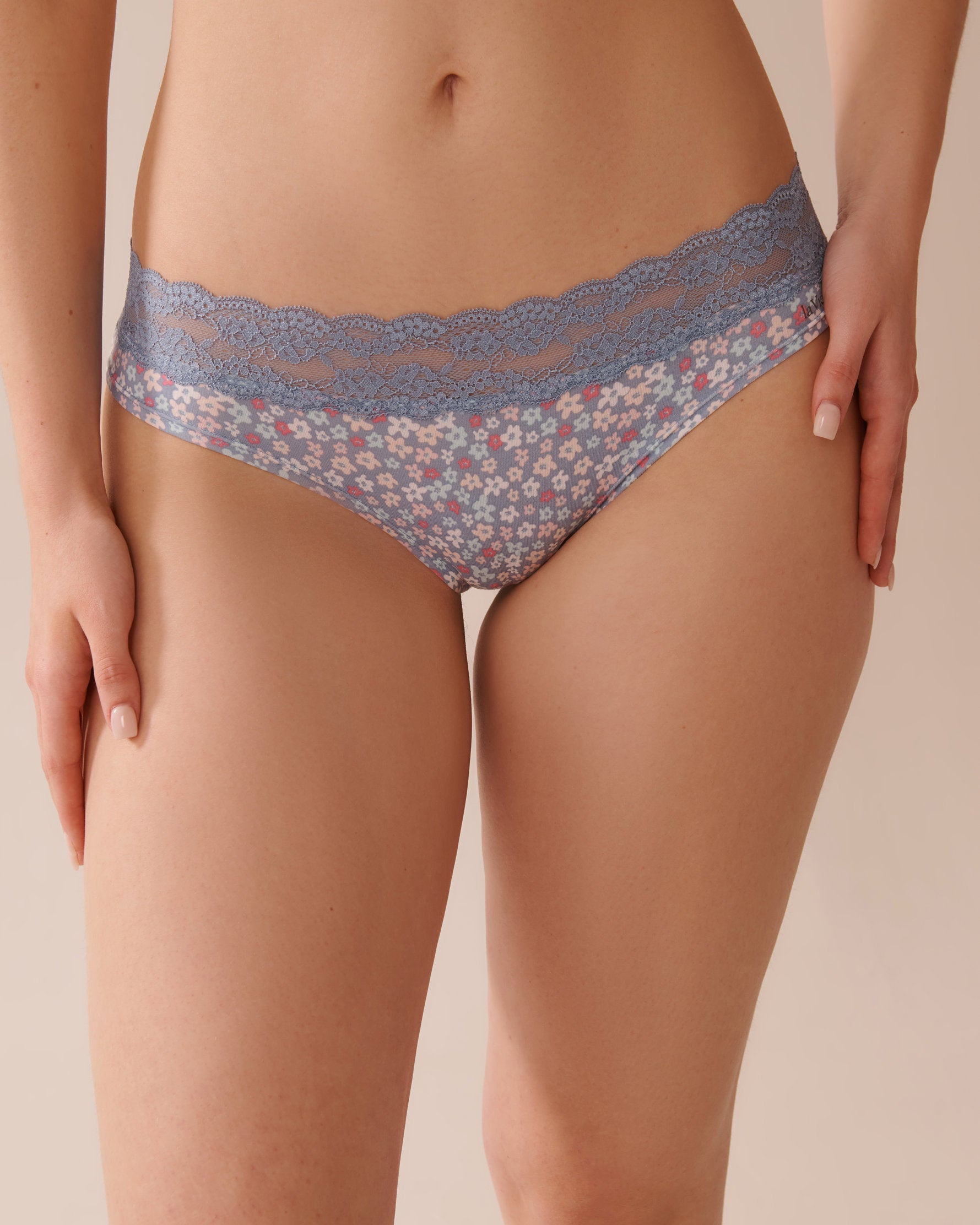La Vie en Rose_Cotton and Lace Band Cheeky Panty_20100596_P40449_01