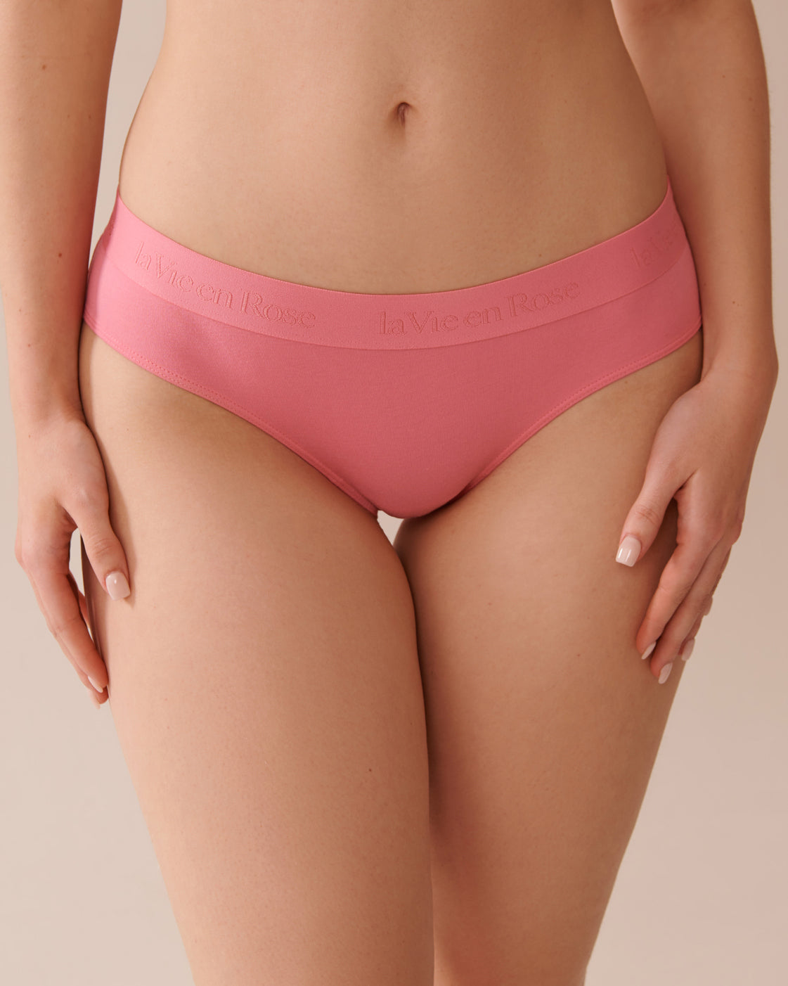 La Vie en Rose_Chateau Rose_Cotton and Logo Elastic Band Bikini Panty_20100620_60203_01