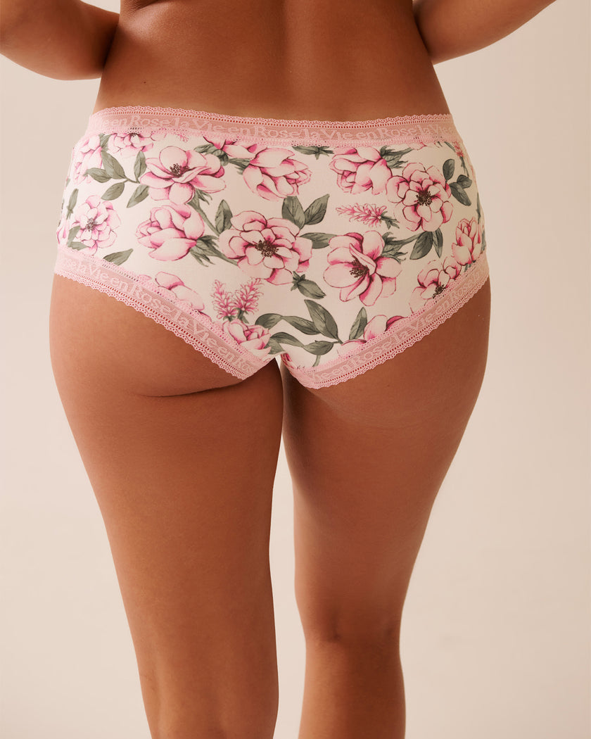 La Vie en Rose_Snow White Big Floral_Super Soft Lace Trim Boyleg Panty_20100628_P10512_02
