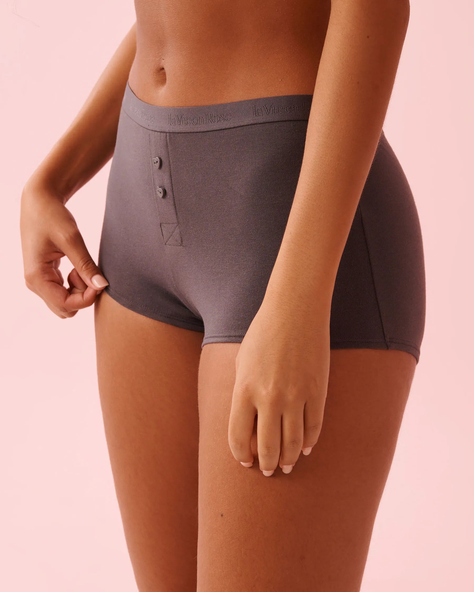 La Vie en Rose_Magnet_Cotton and Logo Elastic Band High Waist Boyshort Panty_20100703_00016_01
