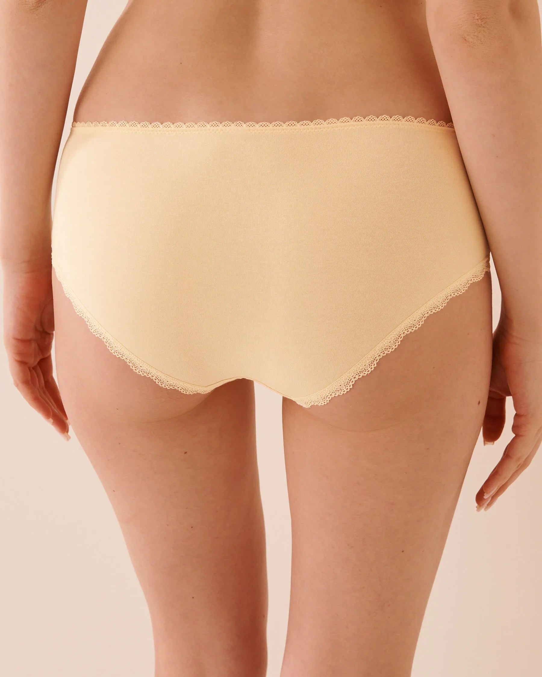La Vie en Rose Apricot Gelato Women Cotton and Lace Detail Hiphugger Panty SKU: 20100729_70043 Image 02