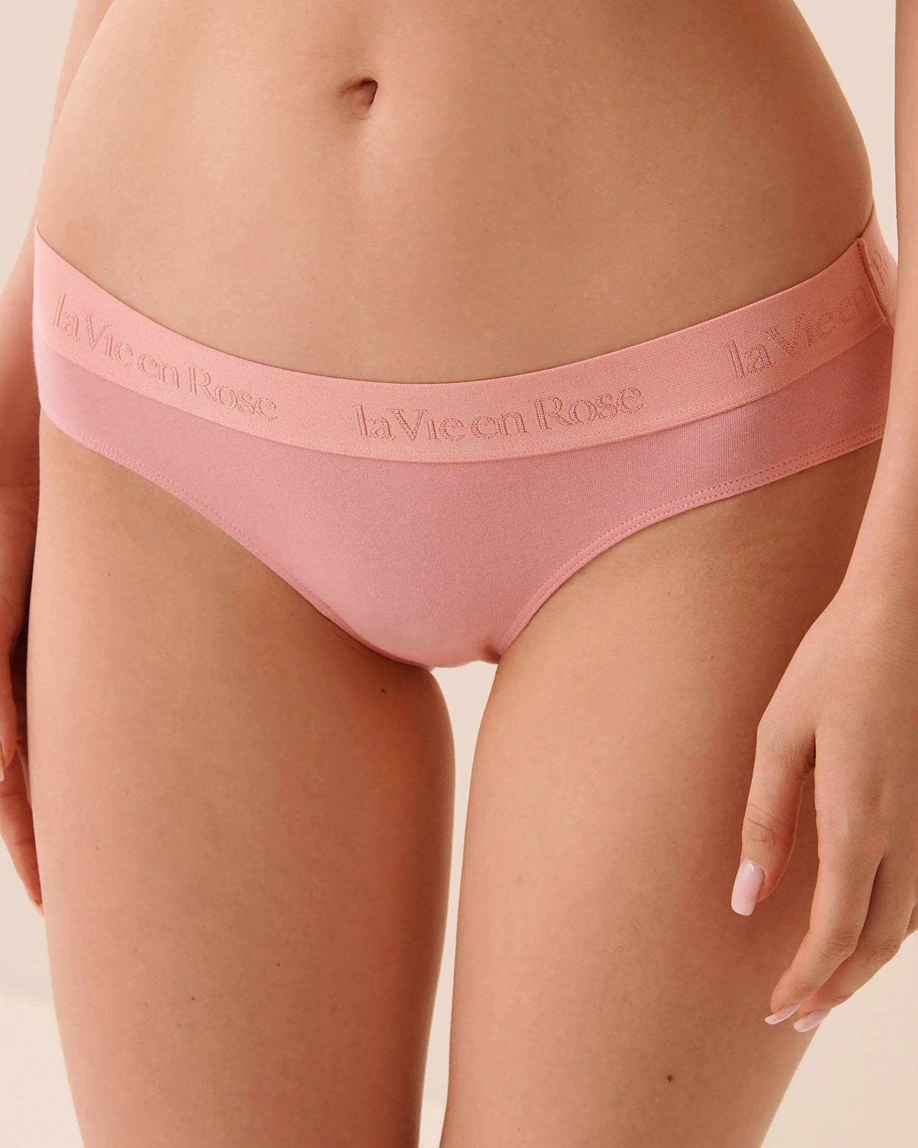 La Vie en Rose Pink Icing Women Cotton and Logo Elastic Band Bikini Panty SKU: 20100734_60017 Image 01