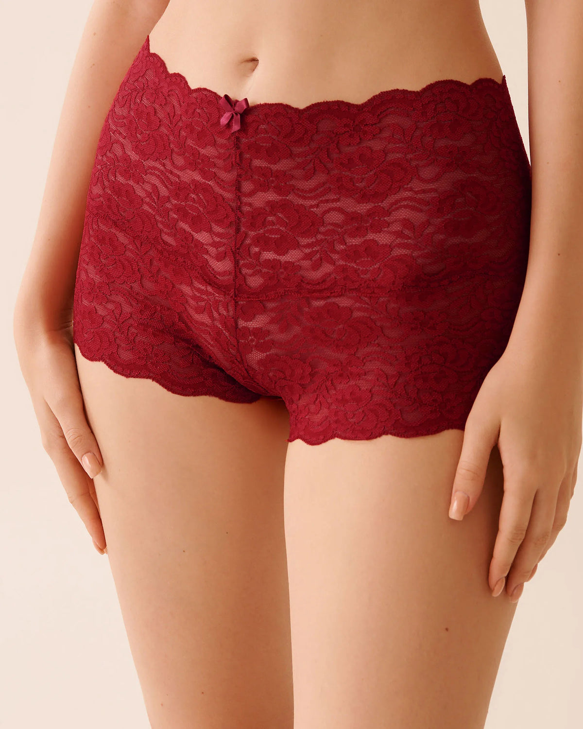 La Vie en Rose_Savvy Red_Lace High Waist Boyleg Panty_20200720_60215_01