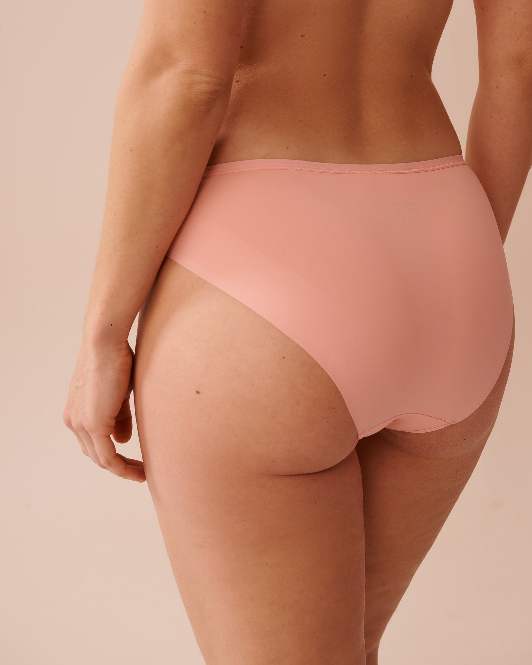 La Vie en Rose_Microfiber and Mesh Sleek Back Bikini Panty_20300381_P70064_02