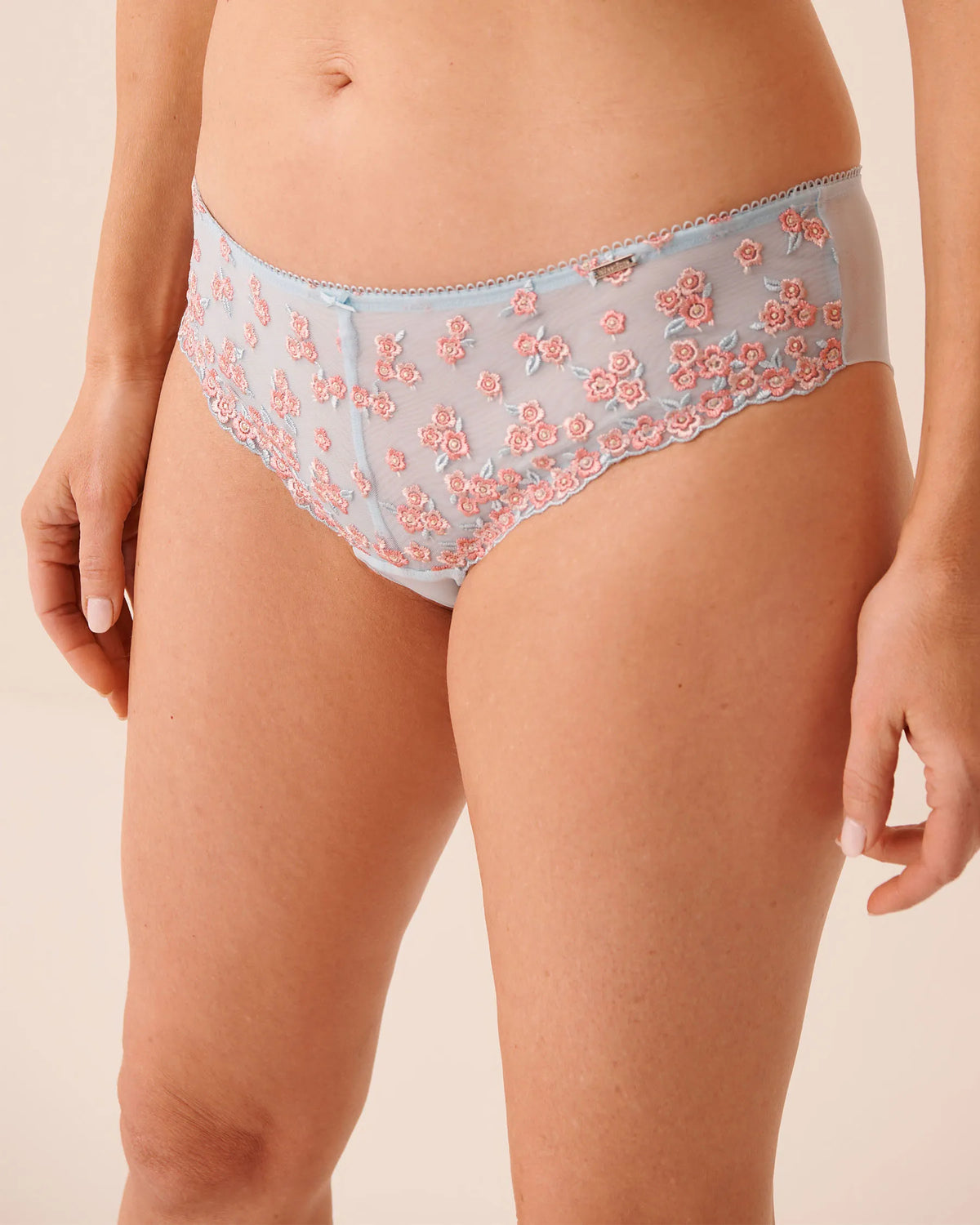 La Vie en Rose Stratosphere Blossom Women Embroidered Mesh Cheeky Panty SKU: 20300497_P40551 Image 01