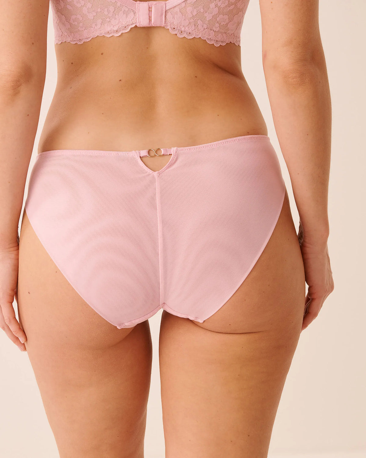 La Vie en Rose Pink Nectar Women Cut-Out Lace & Mesh Bikini Panty SKU: 20300525_60036 Image 02