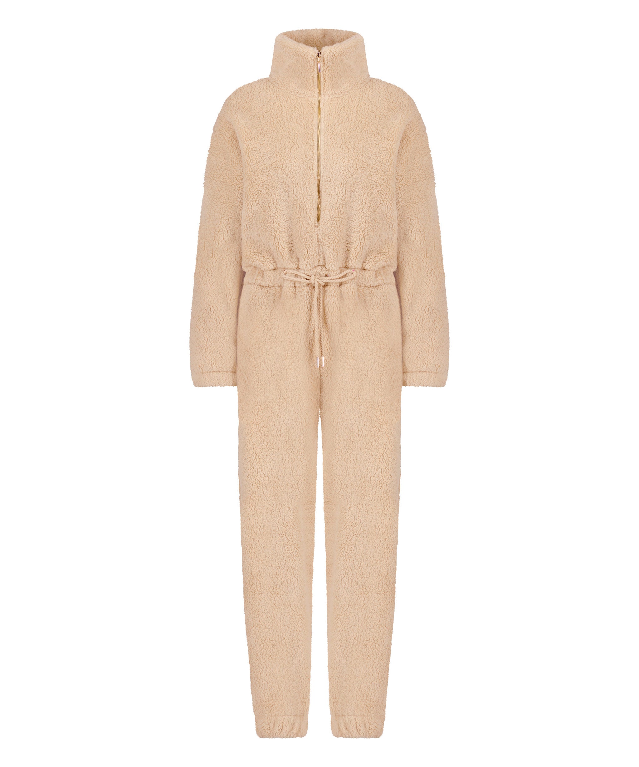 Onesie Fluffy Fleece Zip Up_204172_Sand Brown_04