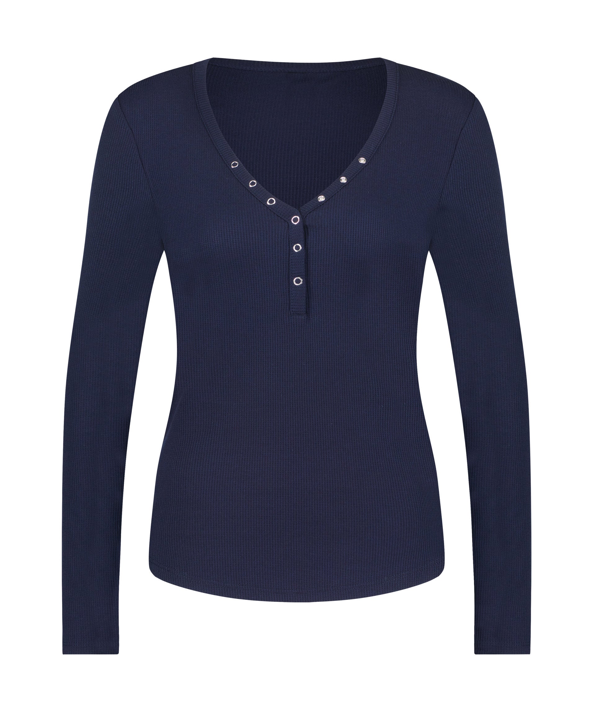 Top Long Sleeve Waffle Henley_204217_Maritime Blue_05