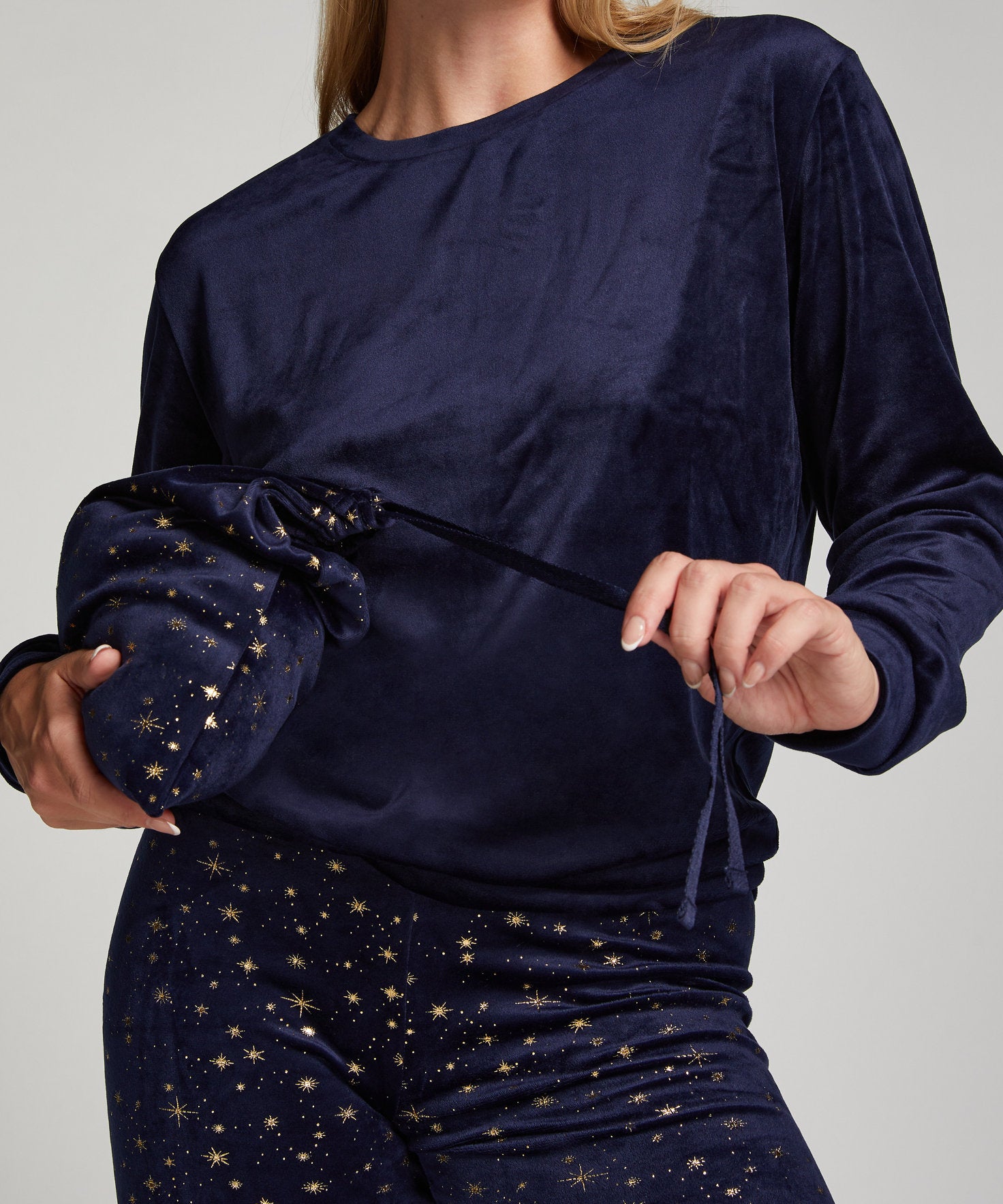 Pajama Set Camisole And Shorts_204219_Navy Blue_02