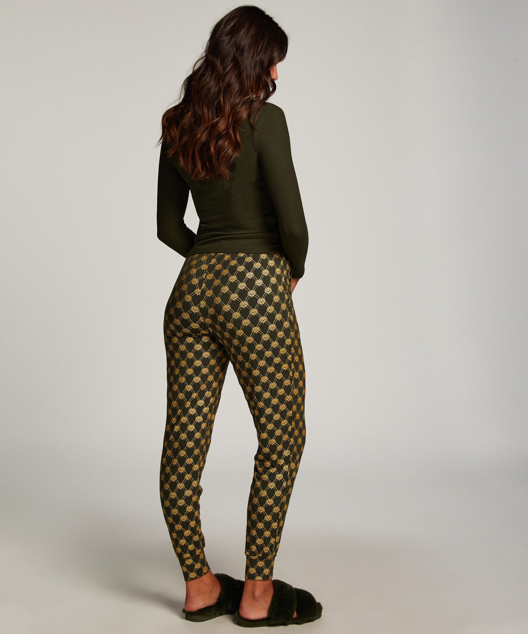 Top Long Sleeve Waffle Gathering_204242_Kombu Green_04