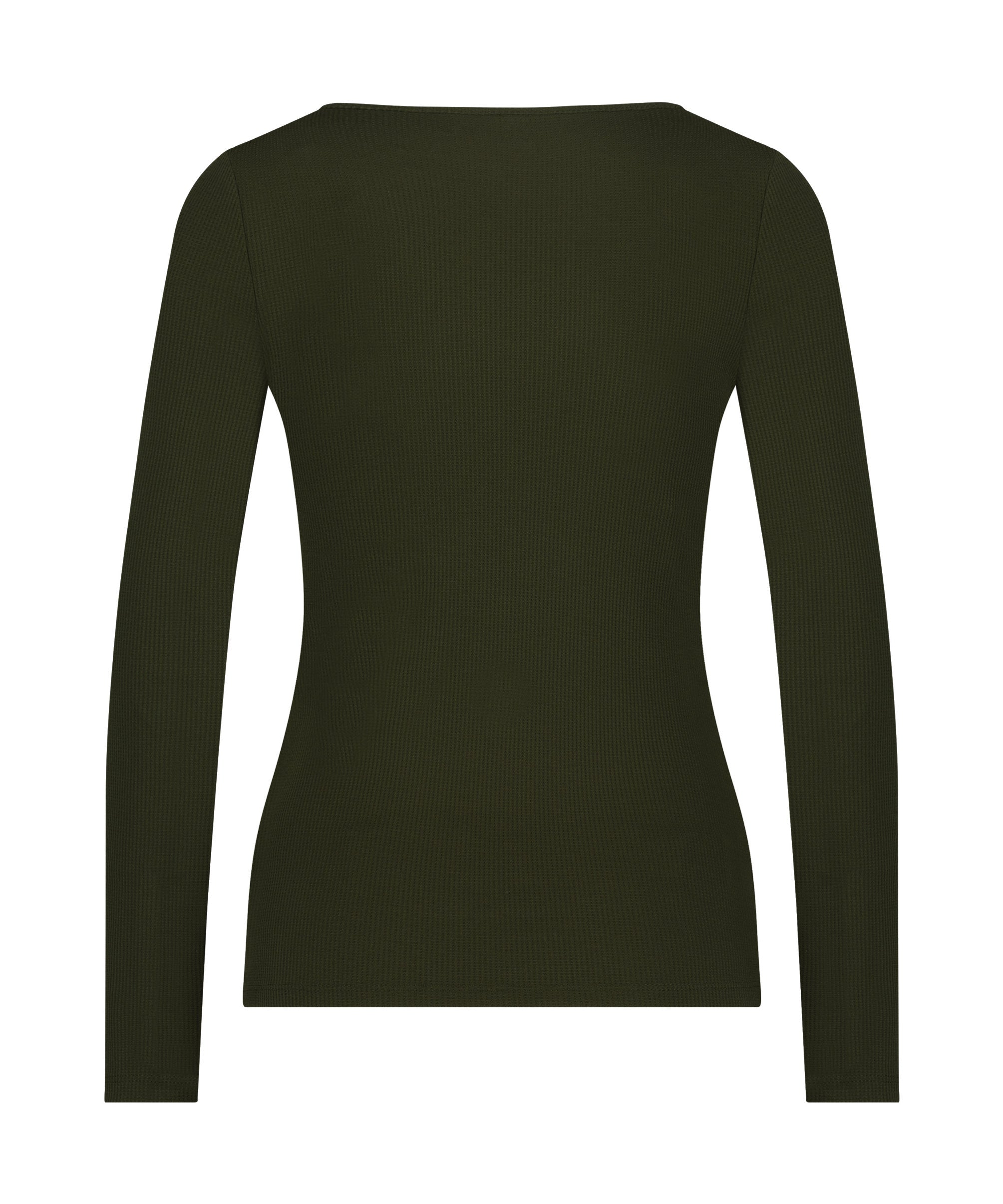 Top Long Sleeve Waffle Gathering_204242_Kombu Green_06