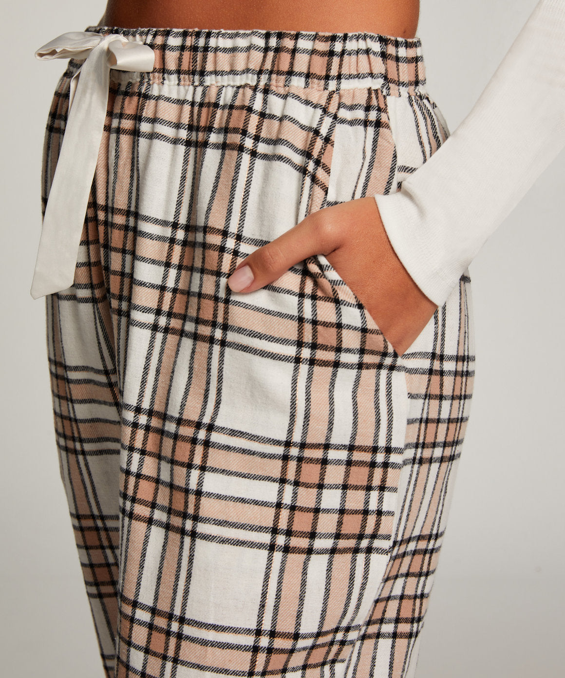 Pant Flannel Twill Check Cuff_204243_Oatmeal Melee_02