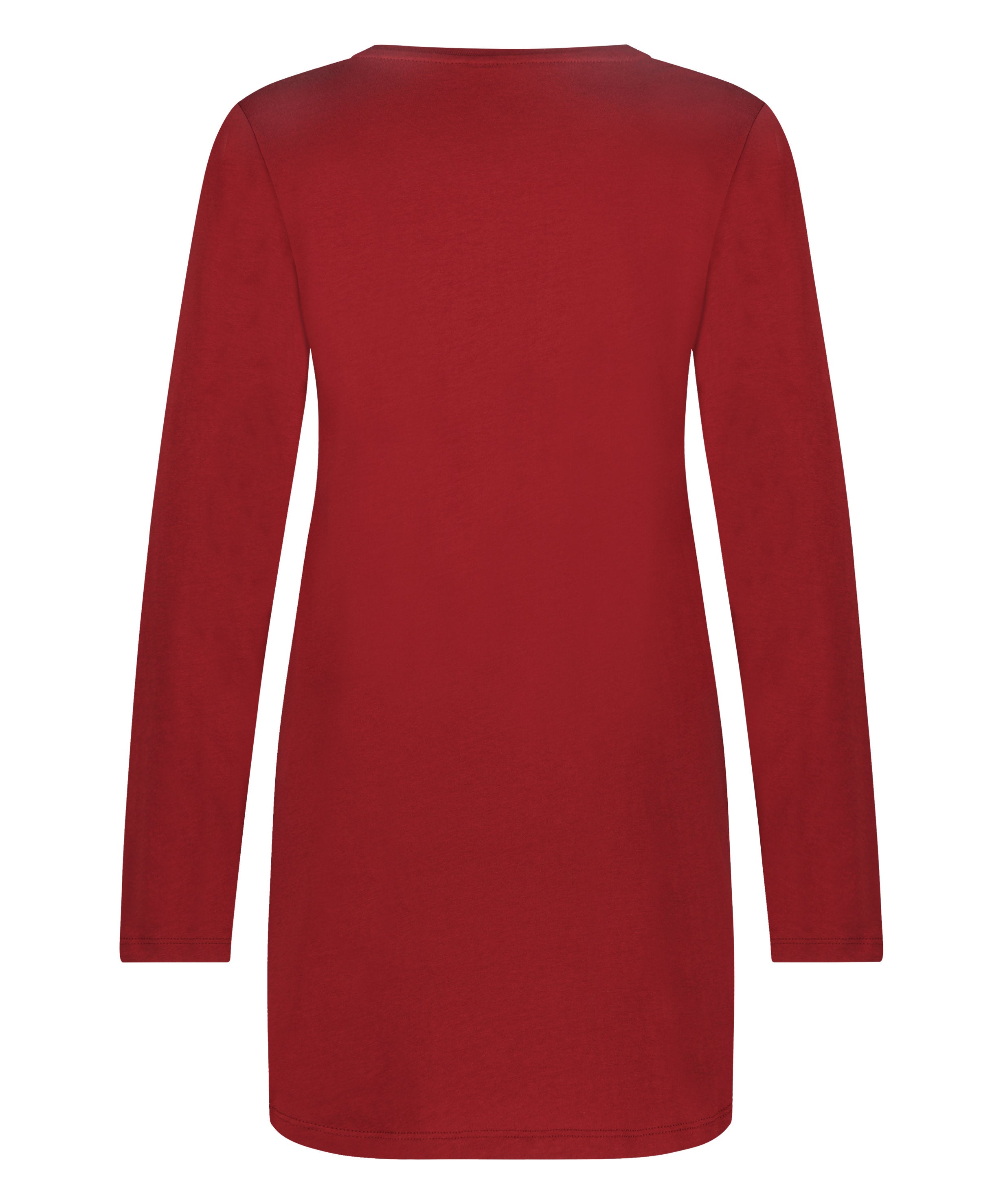 Nightie Long Sleeve R Neck Good Things_204246_Red Dahlia_05