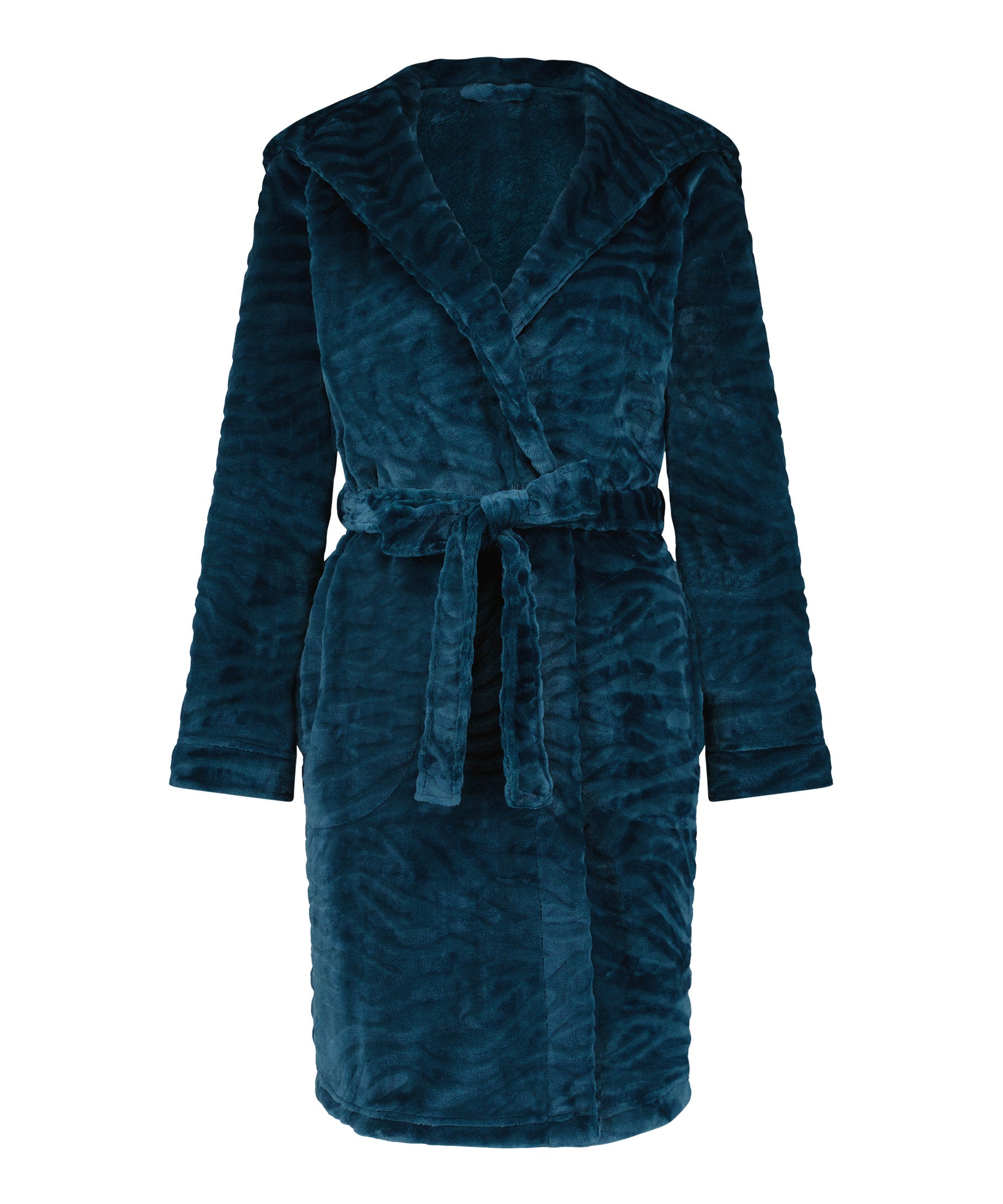 Robe Short Fleece Zebra Emb_204327_Harbor Blue_05