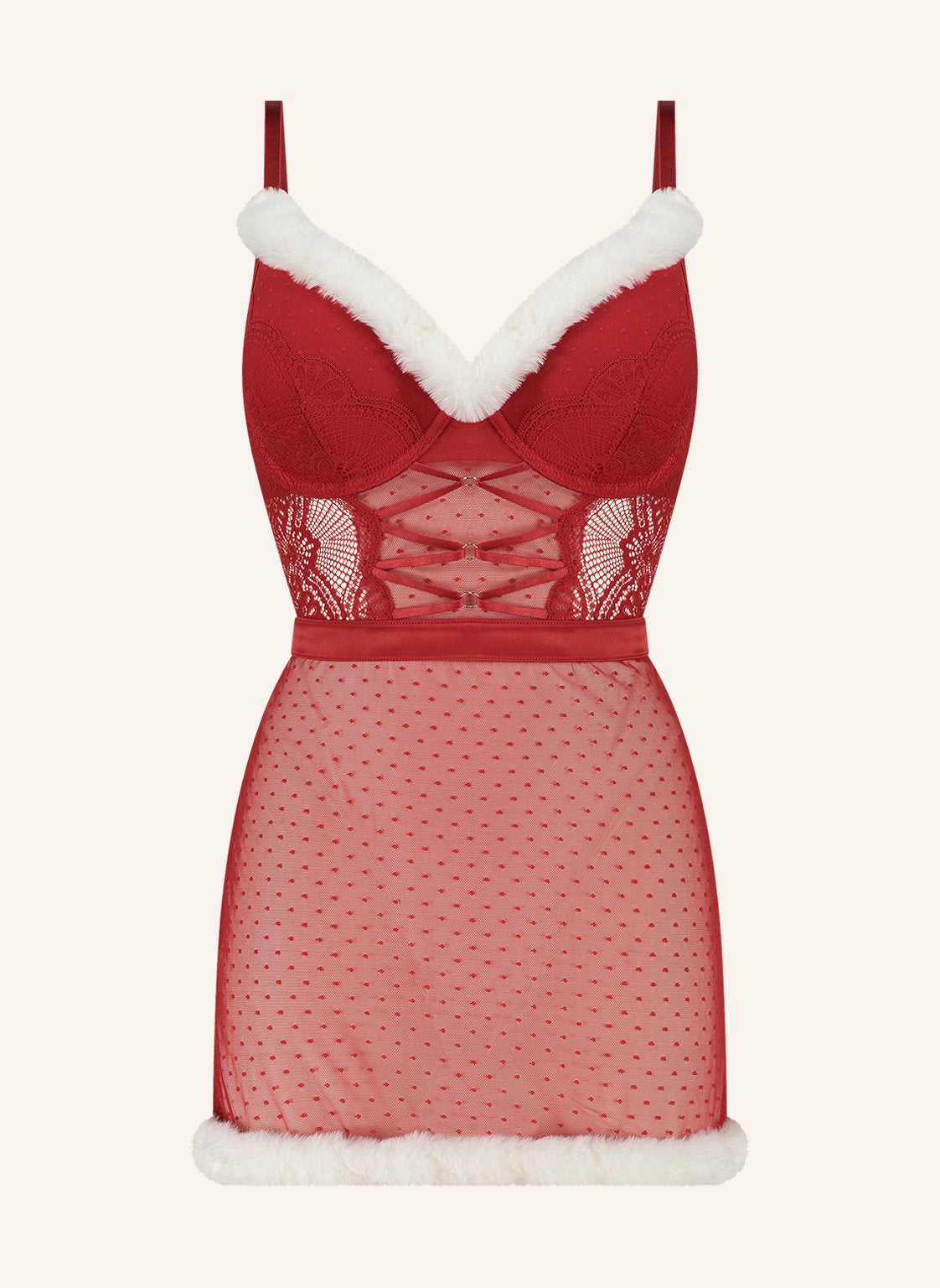 Wired Sexy Santa Babydoll In Different Cup Sizes_204453_Tango Red_01