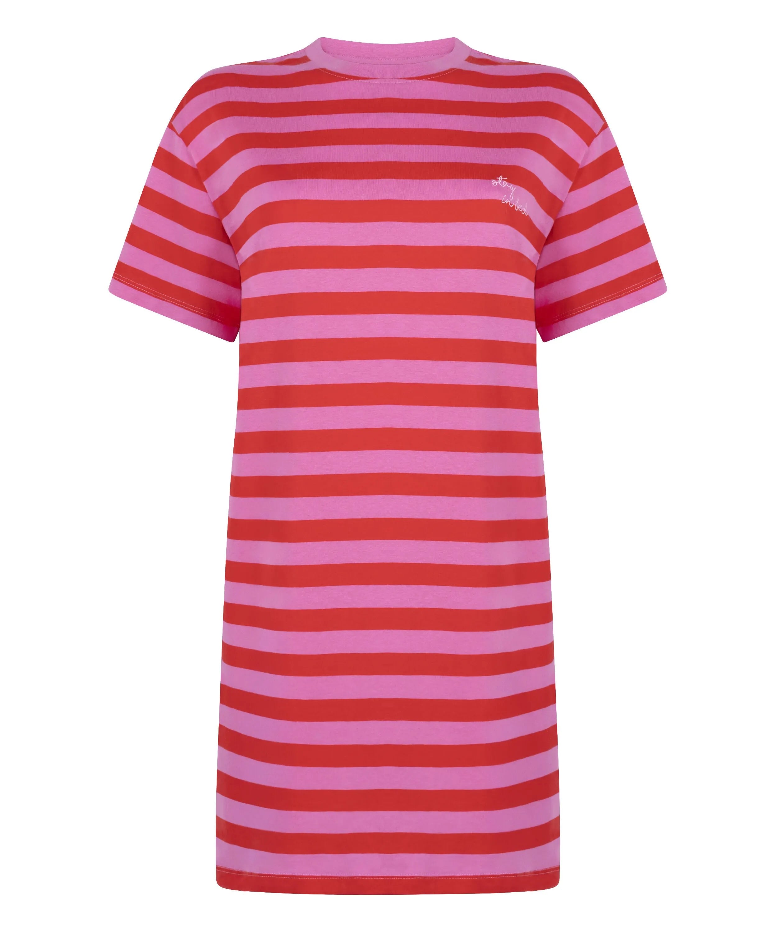 Hunkemoller Pink Women Round Neck Nightshirt SKU: 205009_Pink Image 04