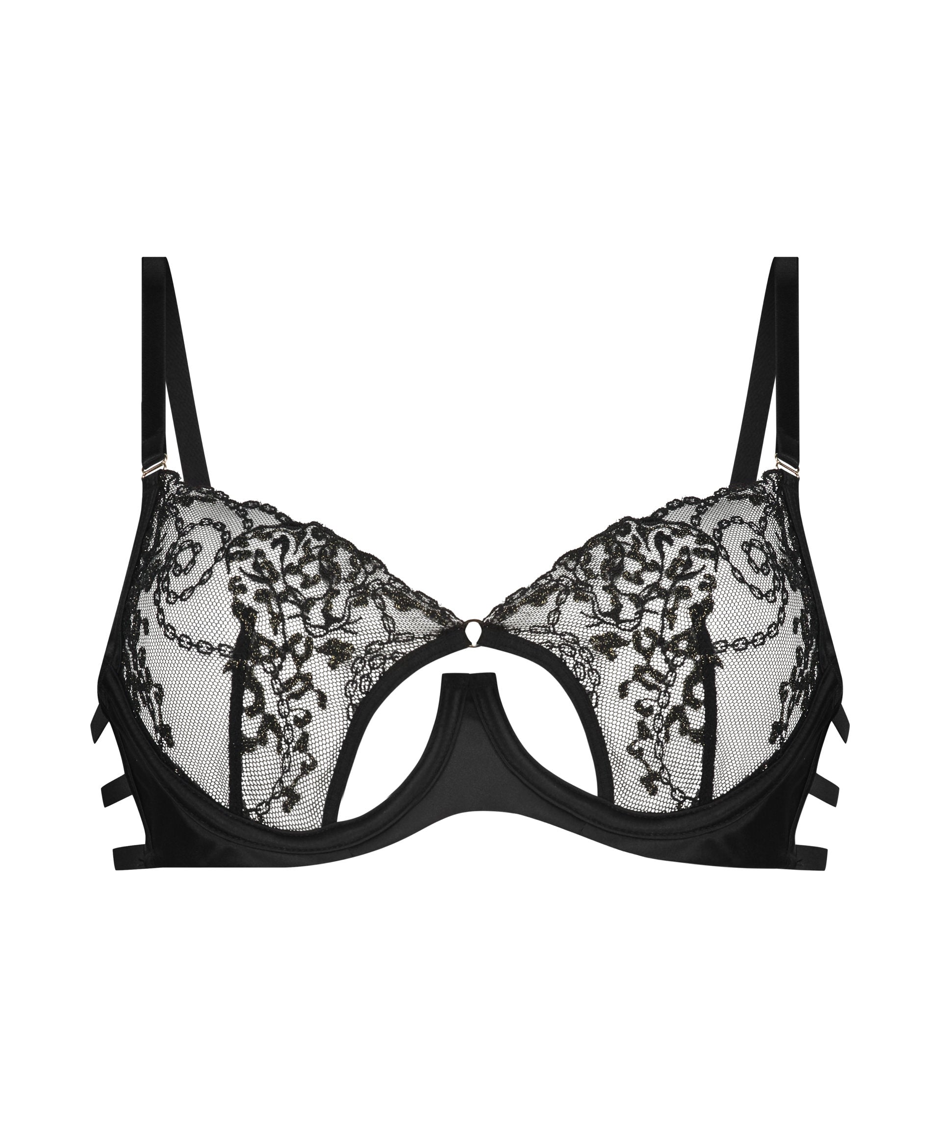 Felicia Non-Padded Underwired Bra in Different Cup Sizes_206167_Caviar_01