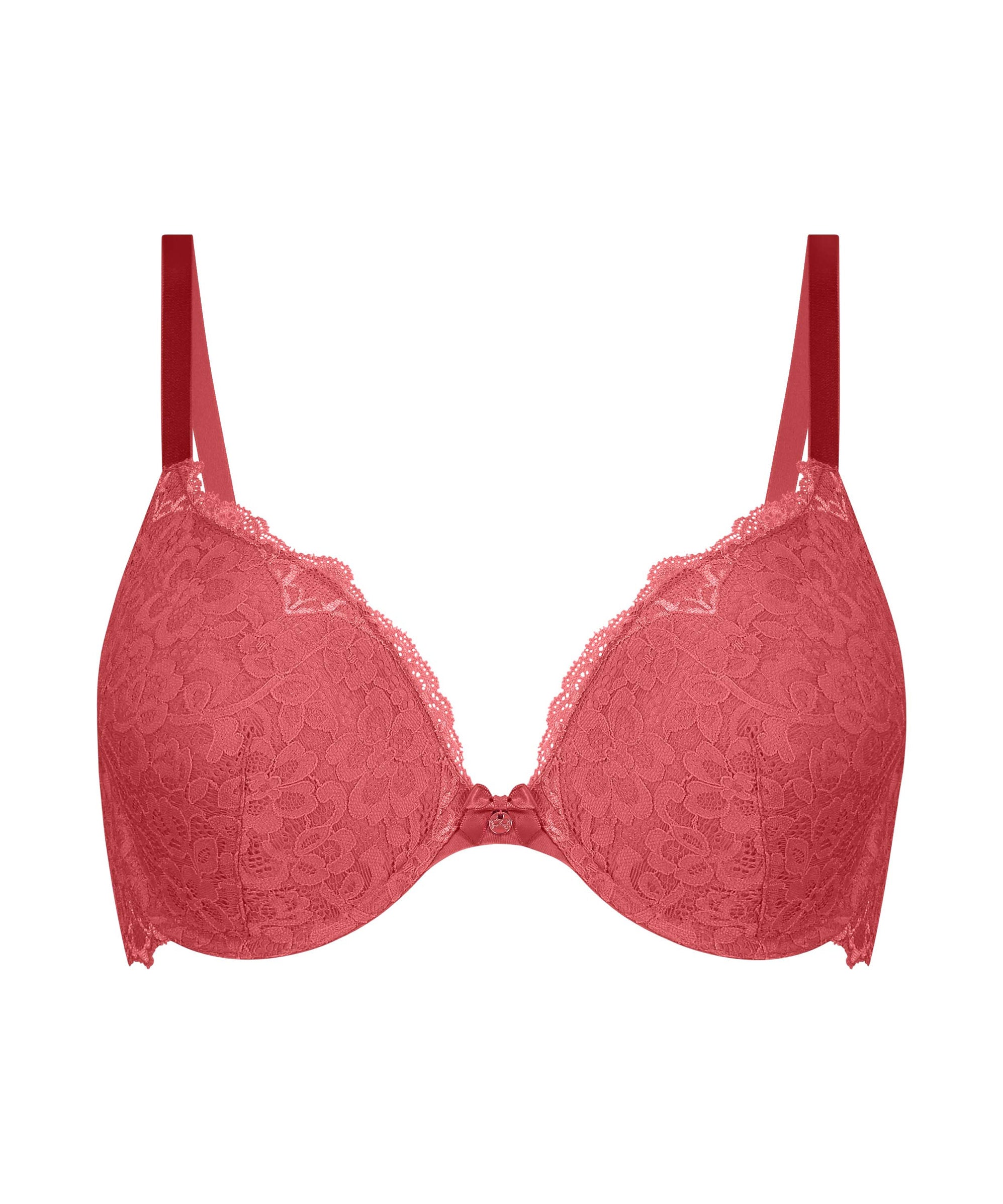 Marine Padded Push-Up Underwired Bra in Different Cup Sizes_206324_Mineral Red_01