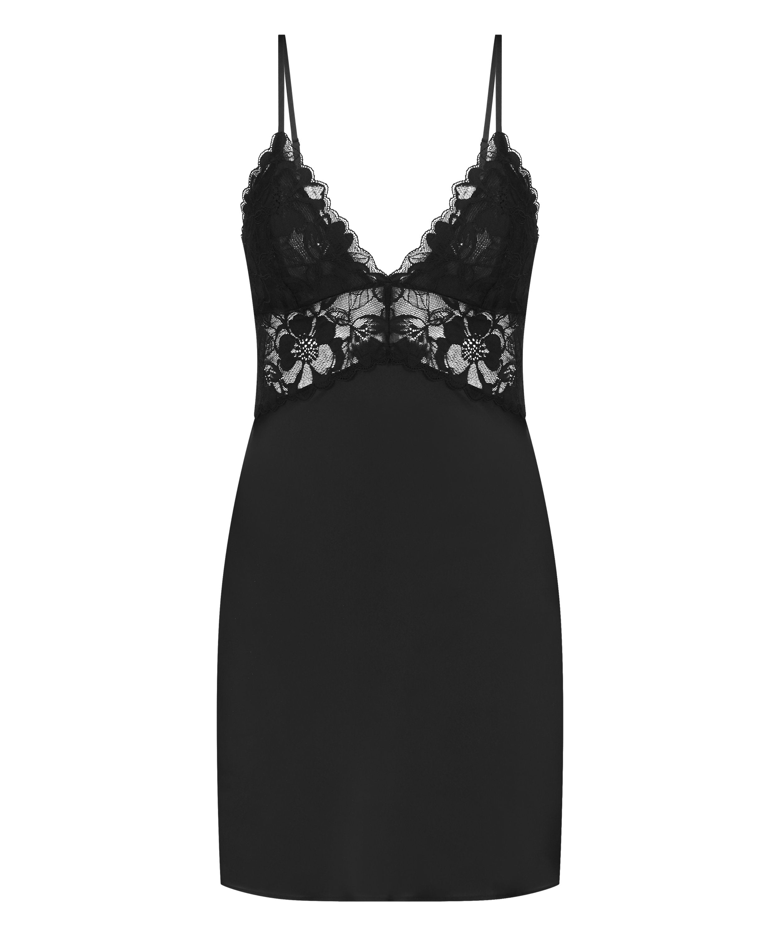 Hunkemoller_Satin Slip Dress_206624_Caviar_04