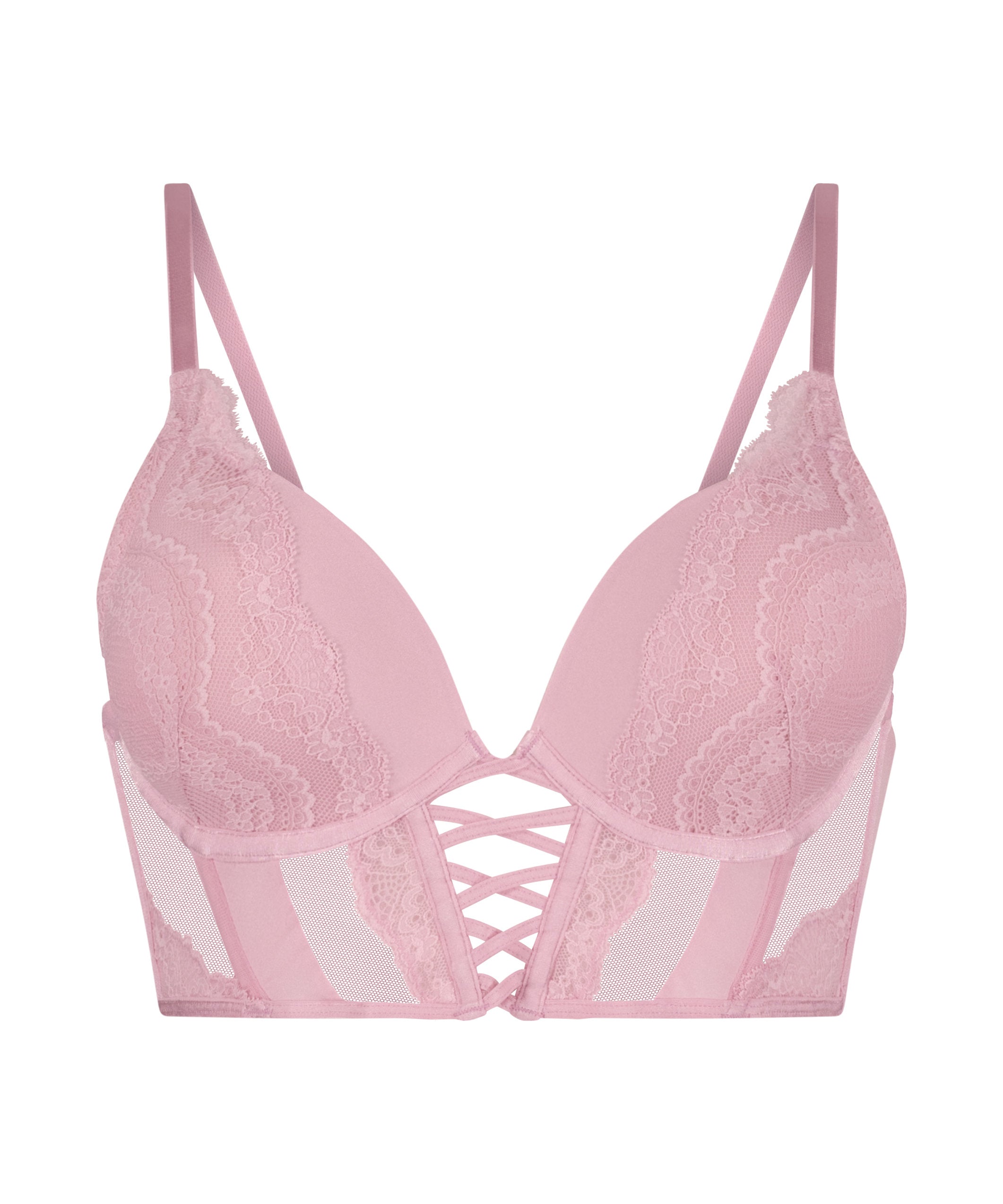 Selina Padded Push-Up Longline Underwired Bra in Different Cup Sizes_206718_Romance Rose_01