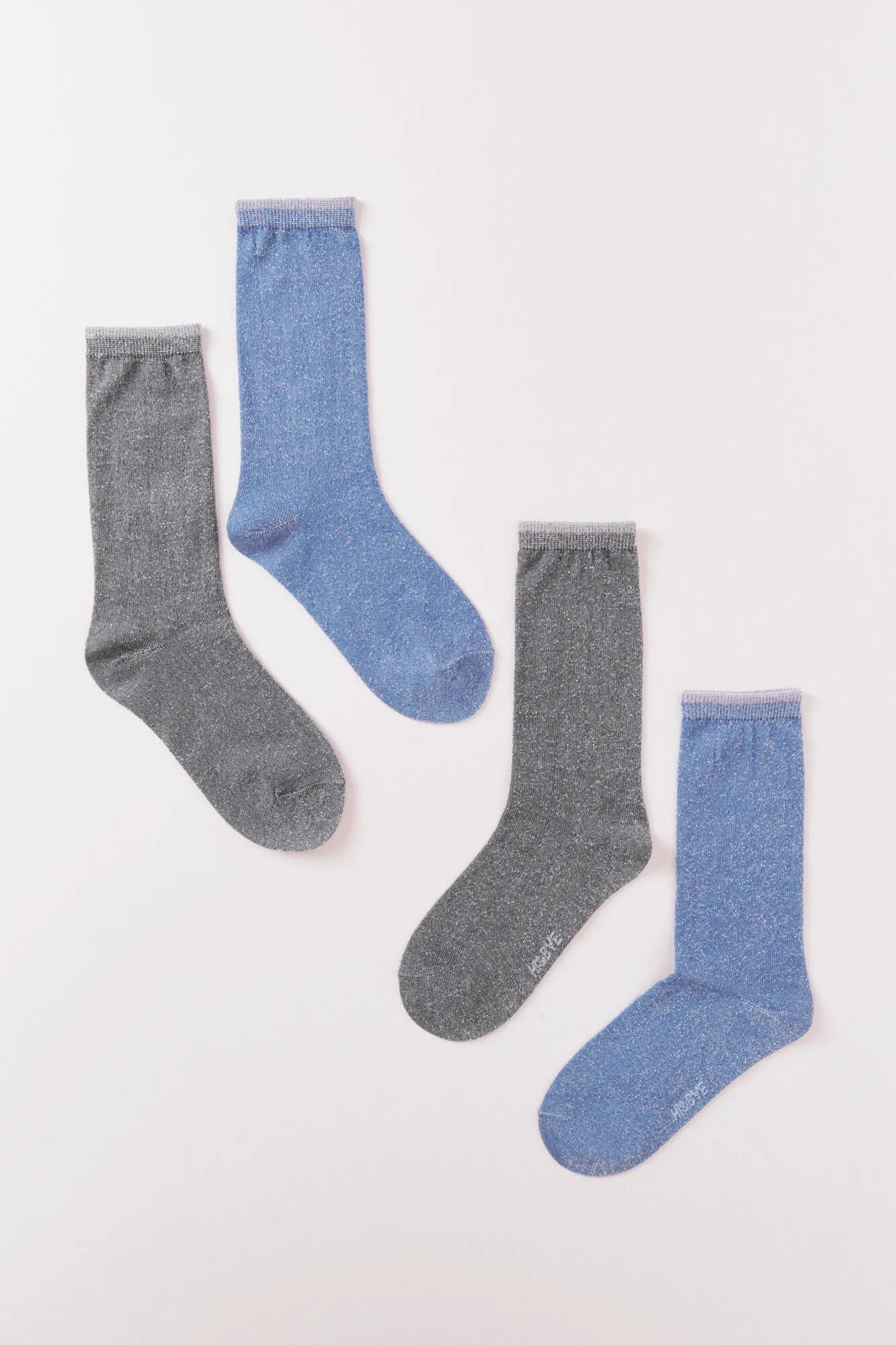 Women Secret_Ivory_Pack of 2 Blue and Gray Lurex Socks_2142585_96_03