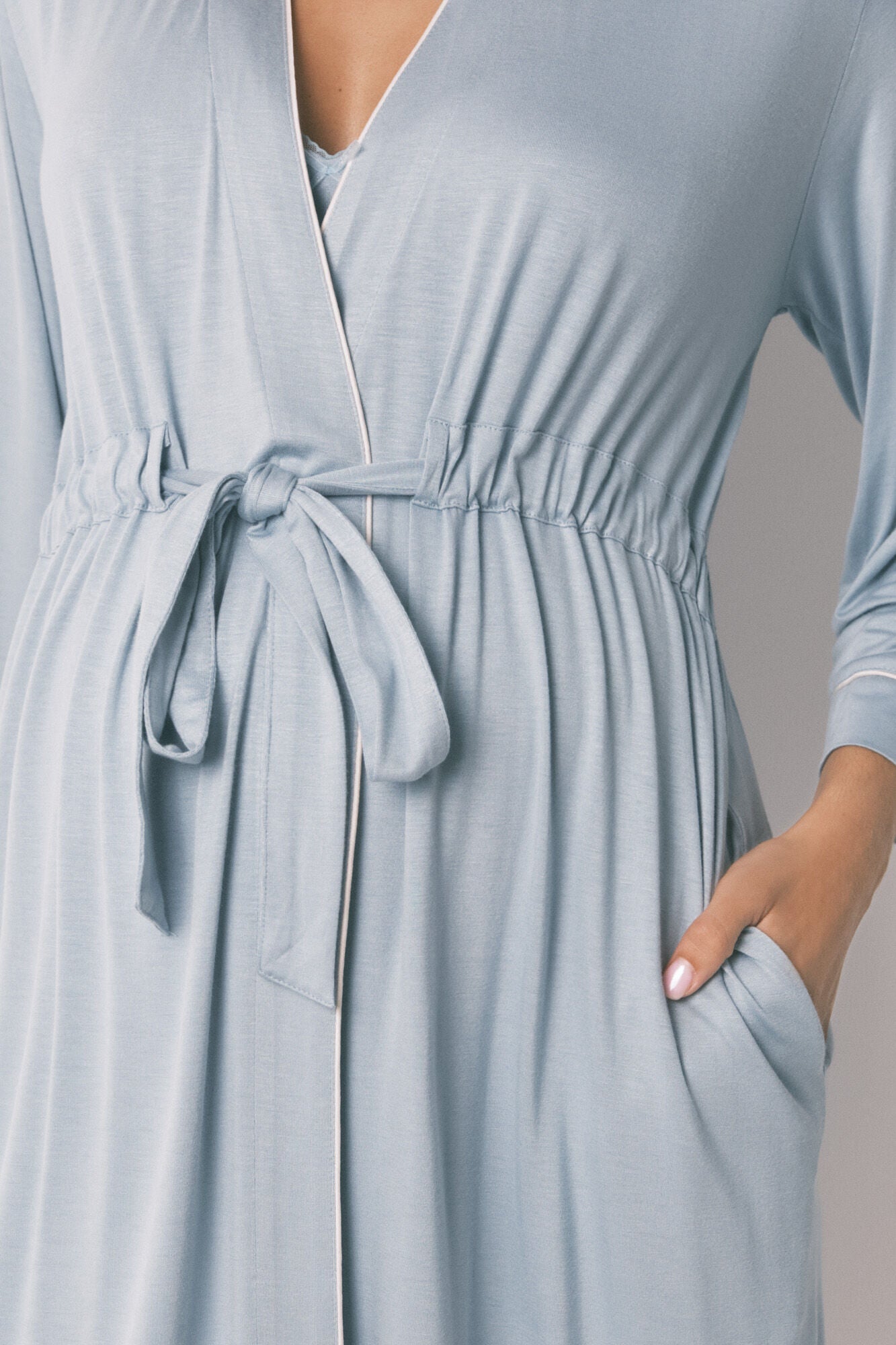 Women Secret_Green_Robe "Maternity" Green Soft Touch Technical Gown_2172319_26_04