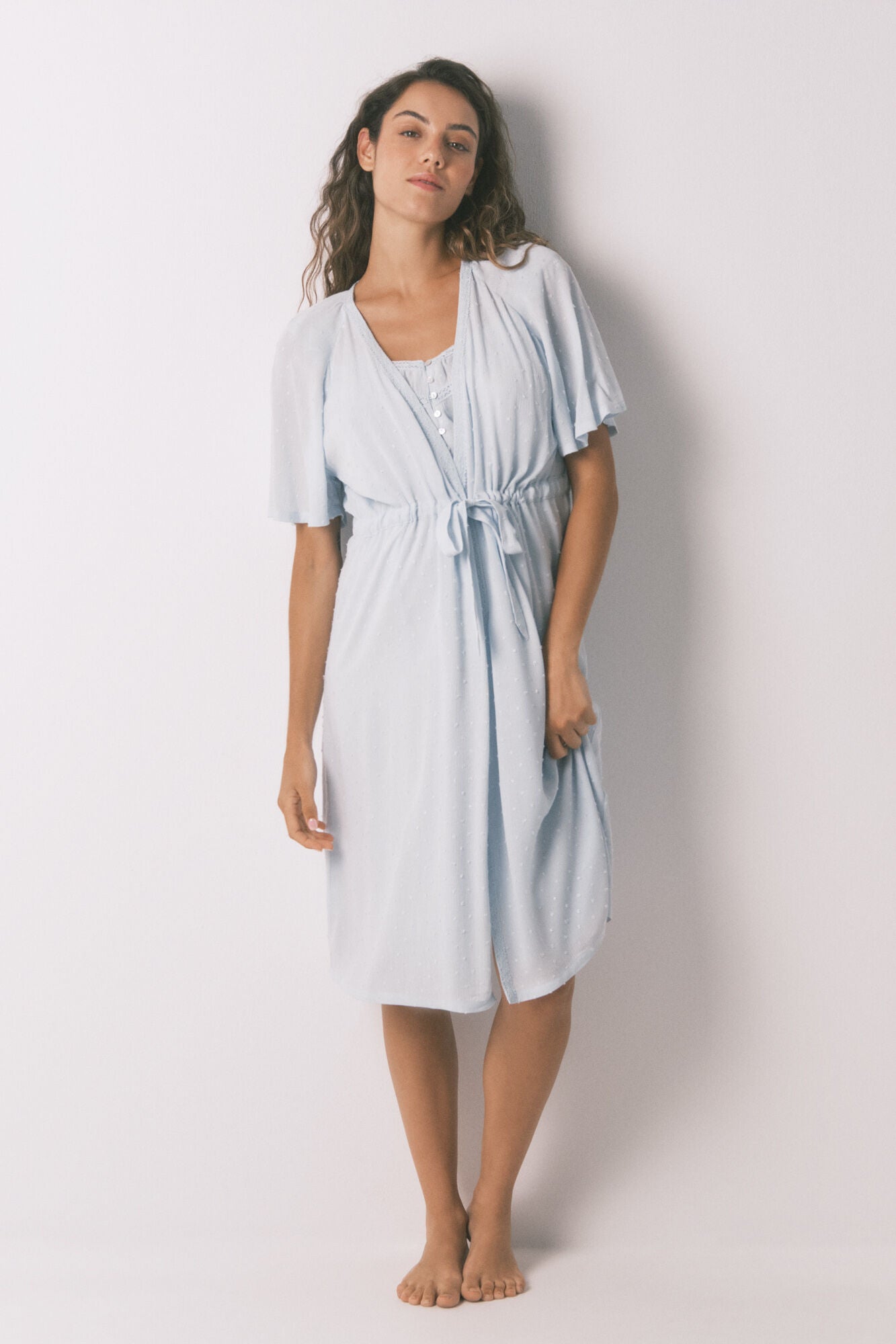 Women Secret_Green_Robe "Maternity" Short Sleeve and Green Viscose_2172320_29_02