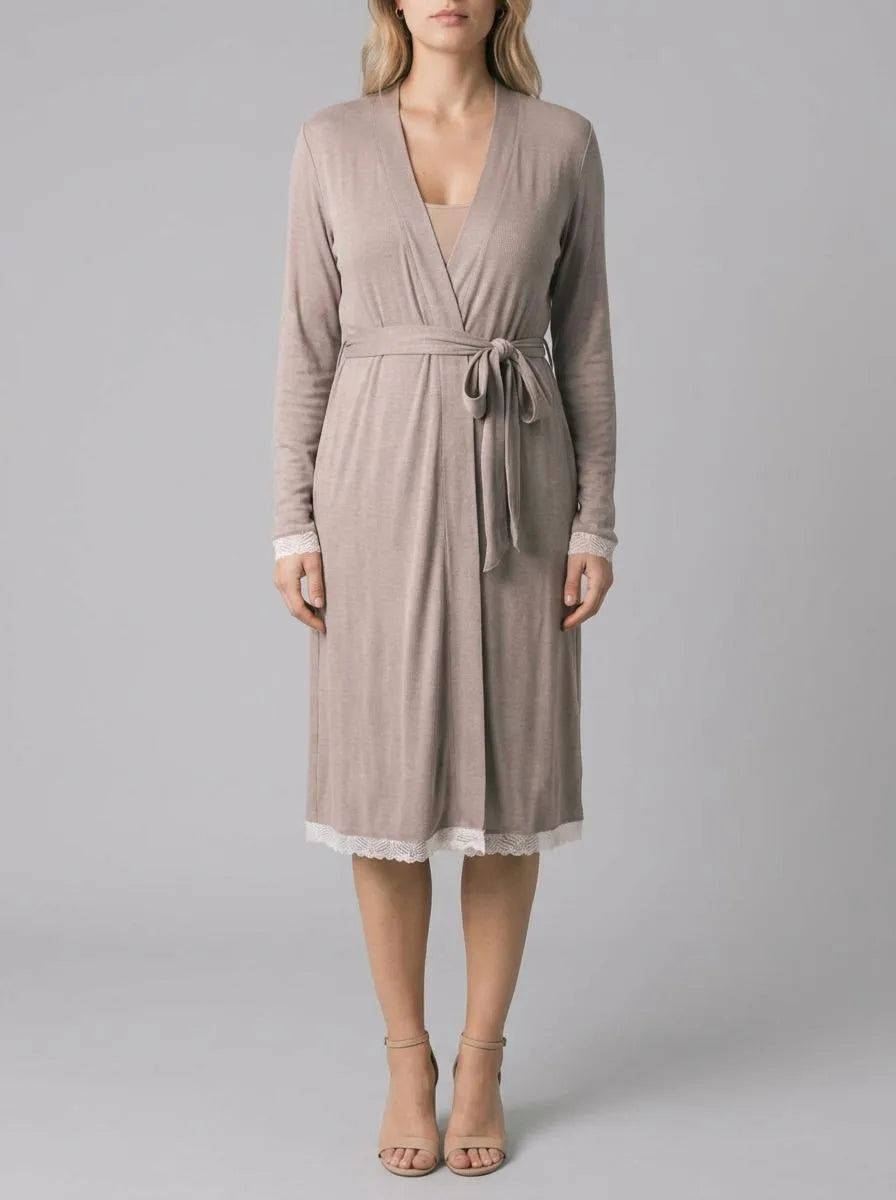 Women Secret_Tan_Grey Maternity Belted Robe_2173138_35_00