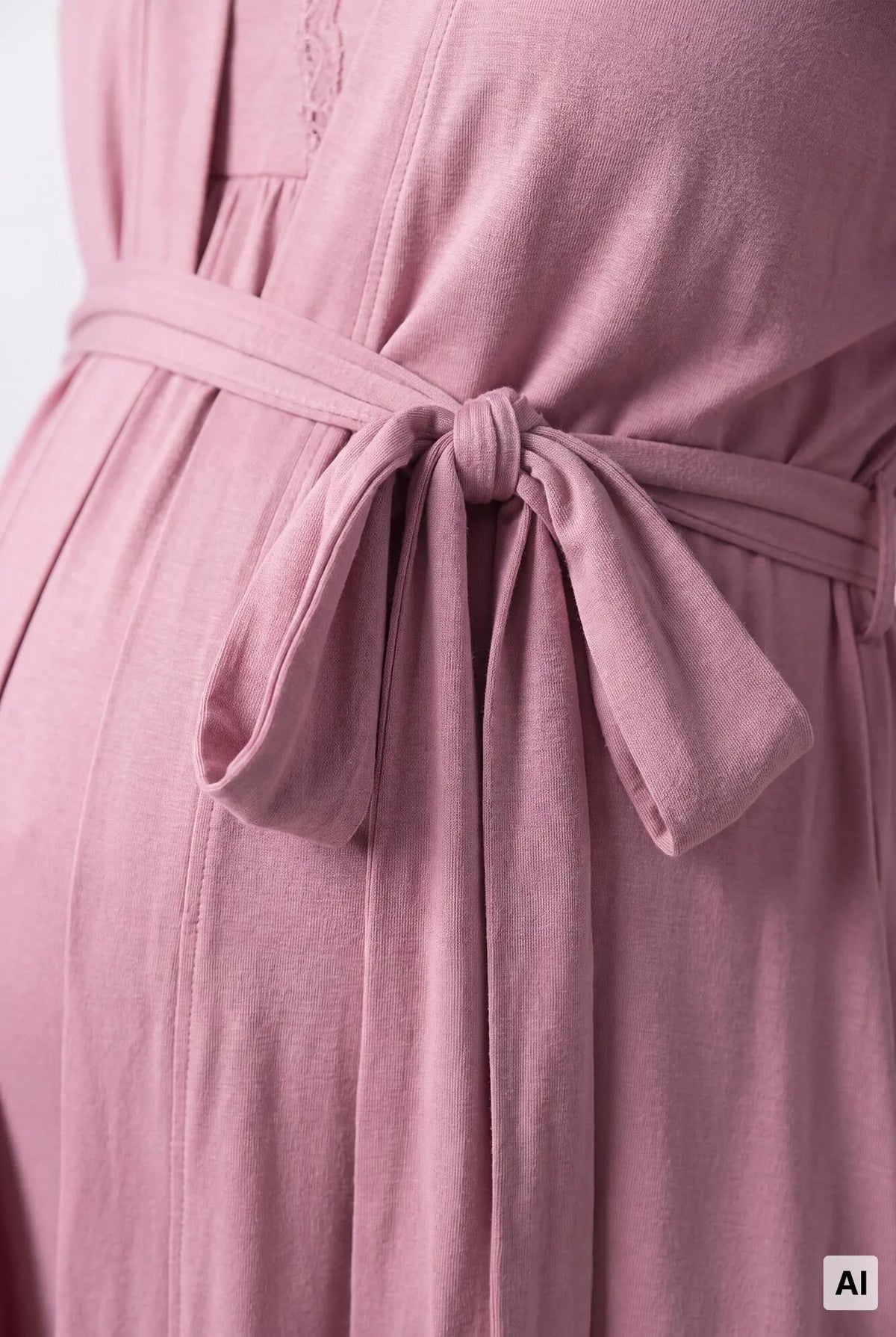 Women Secret Pink Women Pink Midi Robe with Belt SKU: 2174164_72 Image 02
