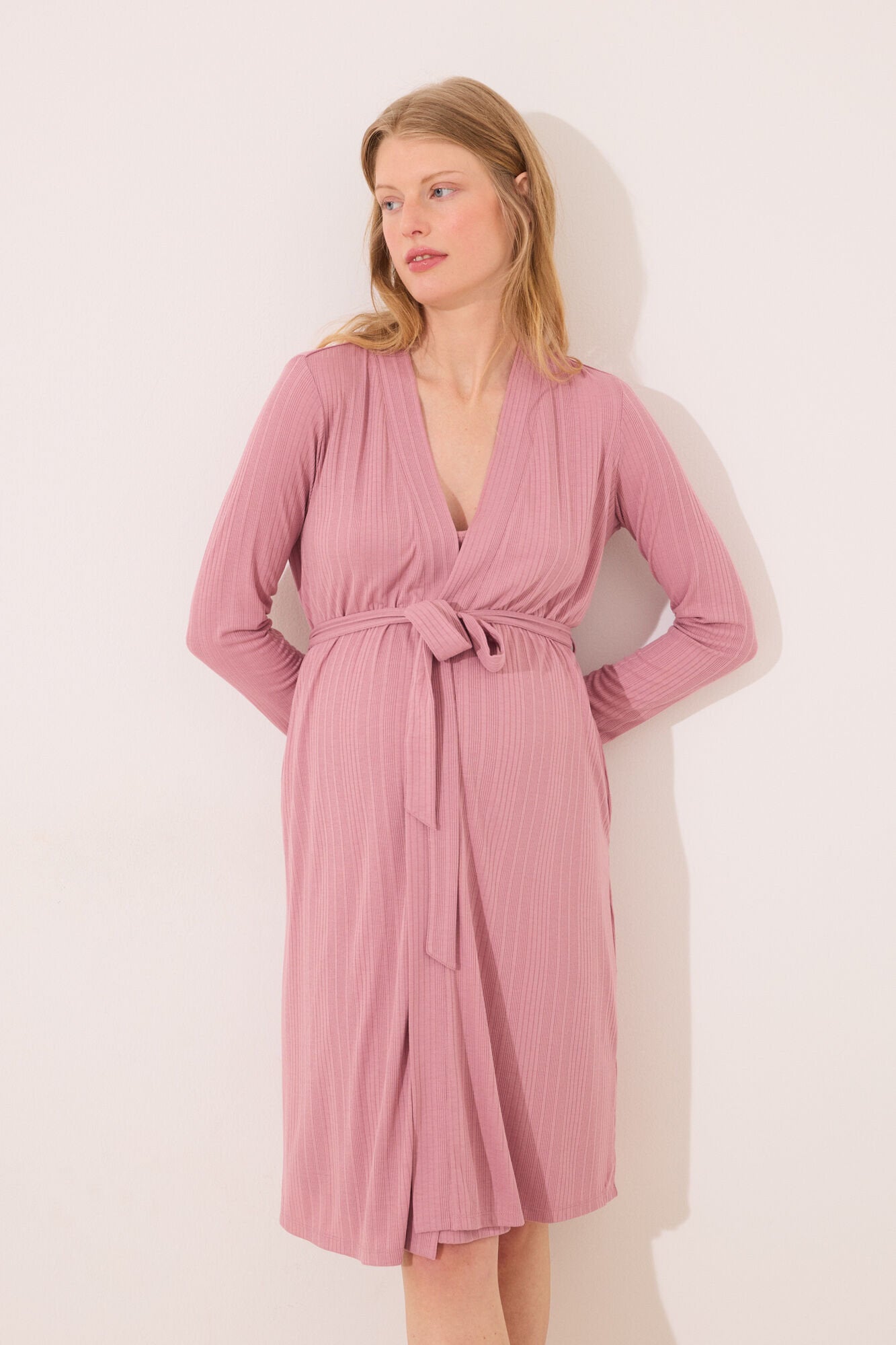 Women Secret_Pink "Maternity" Pointelle Midi Robe_2179122_72_04