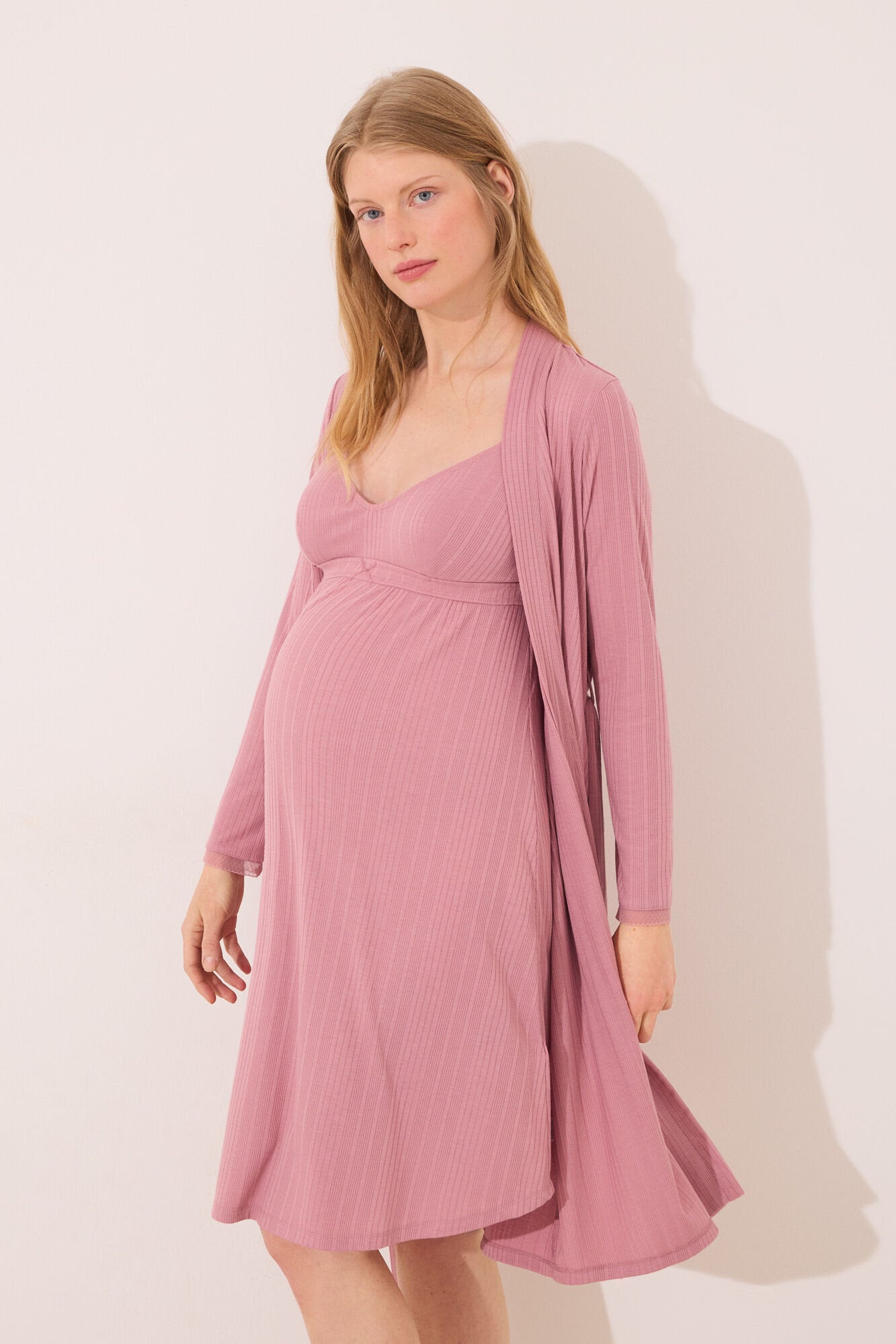 Women Secret_Pink "Maternity" Pointelle Midi Robe_2179122_72_08