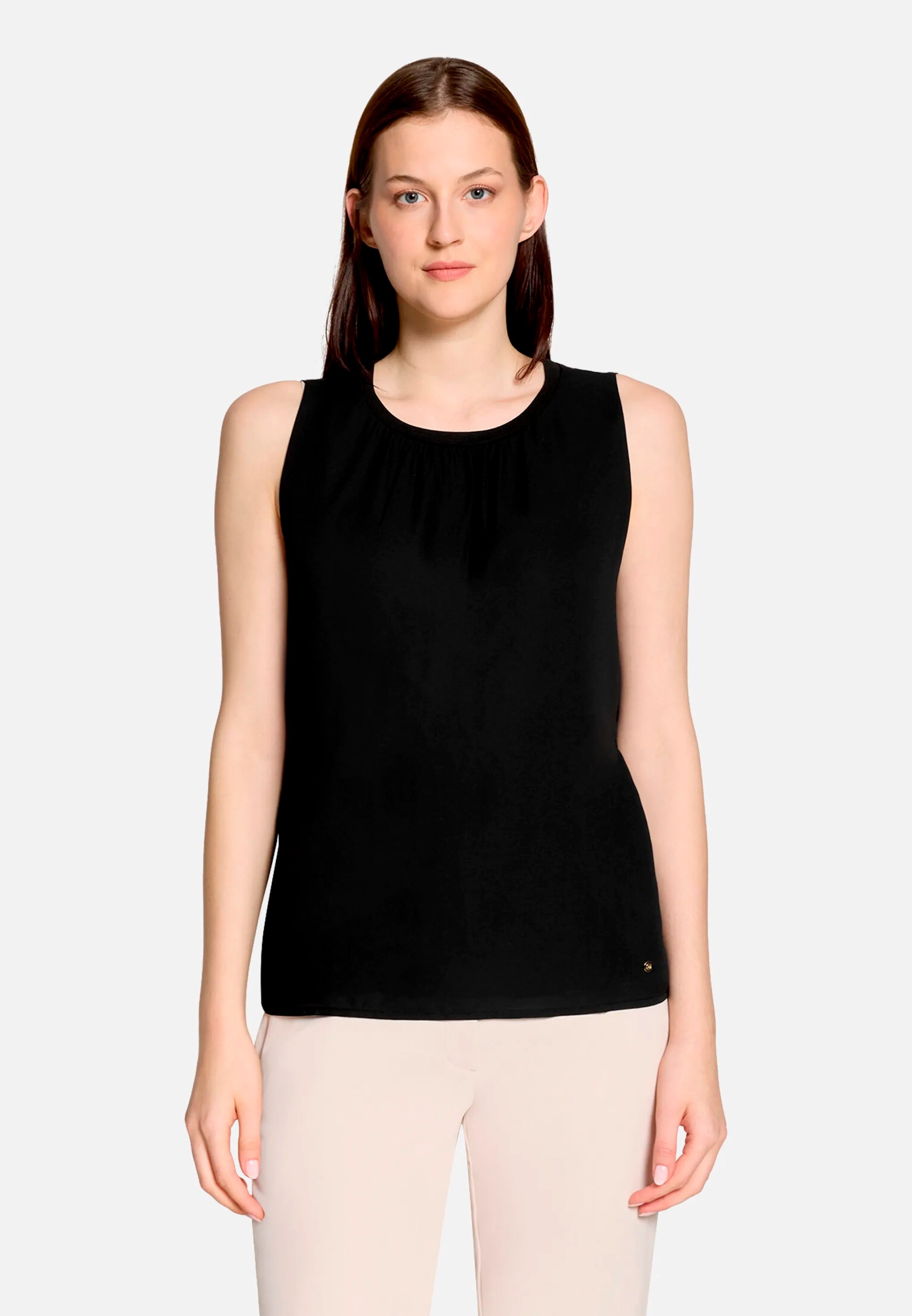Betty Barclay Black Women Blouse Shirt with Woven Trim SKU: 2266-3318_9045 Image 01