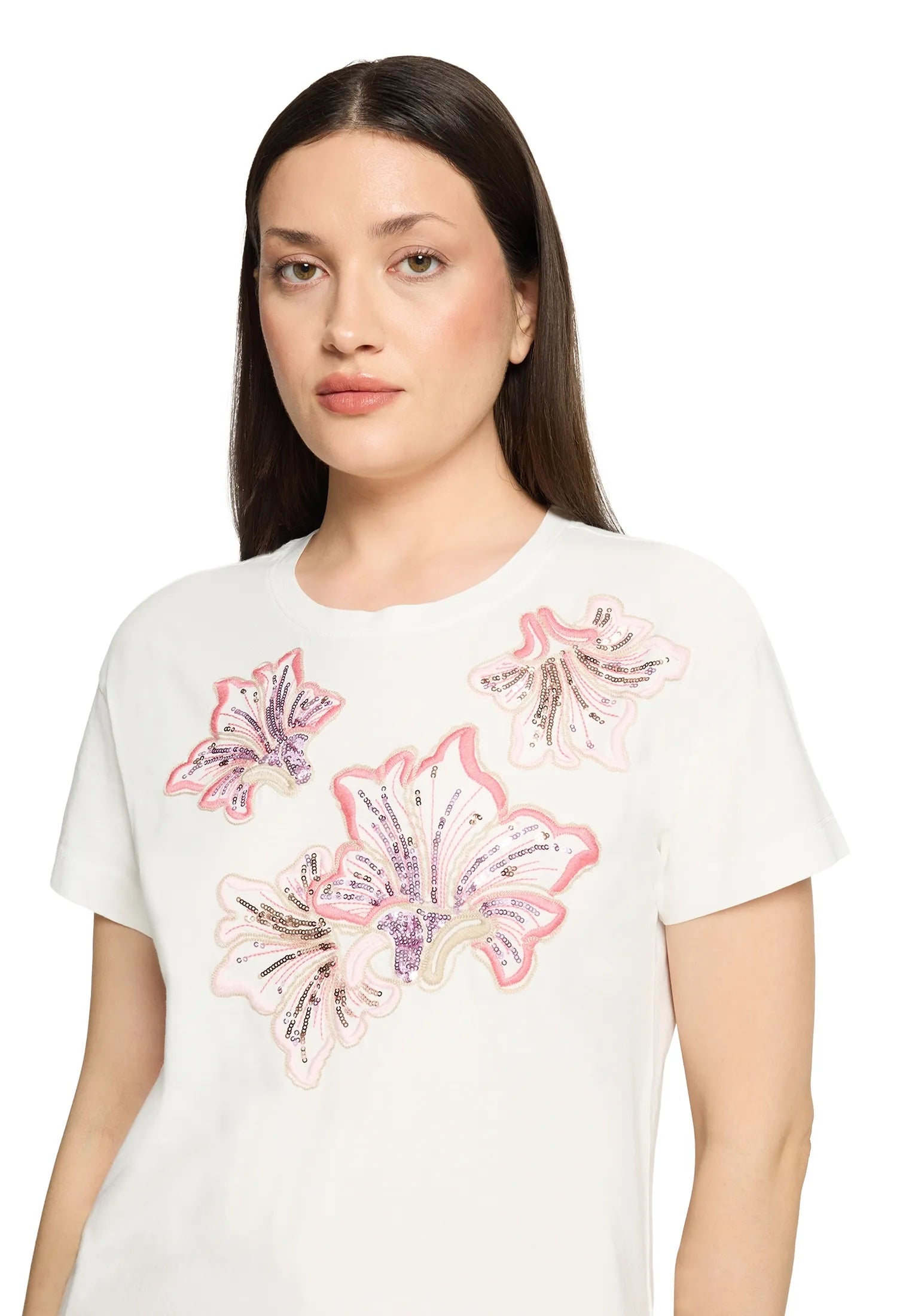 Betty Barclay Patch Cream/Pink Women Shirt Short 1/2 Sleeve SKU: 2420-3217_1943 Image 07