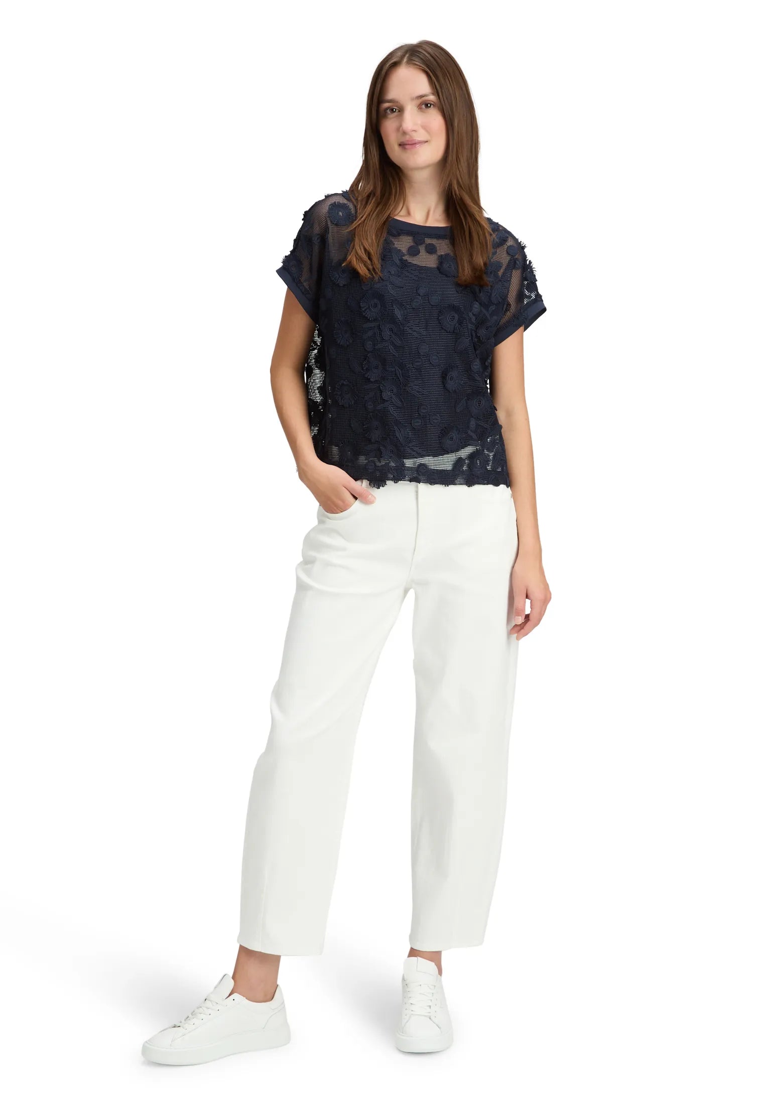 Betty Barclay Navy Blue Women Sweat Short without Sleeve SKU: 2440-3443_8543 Image 02