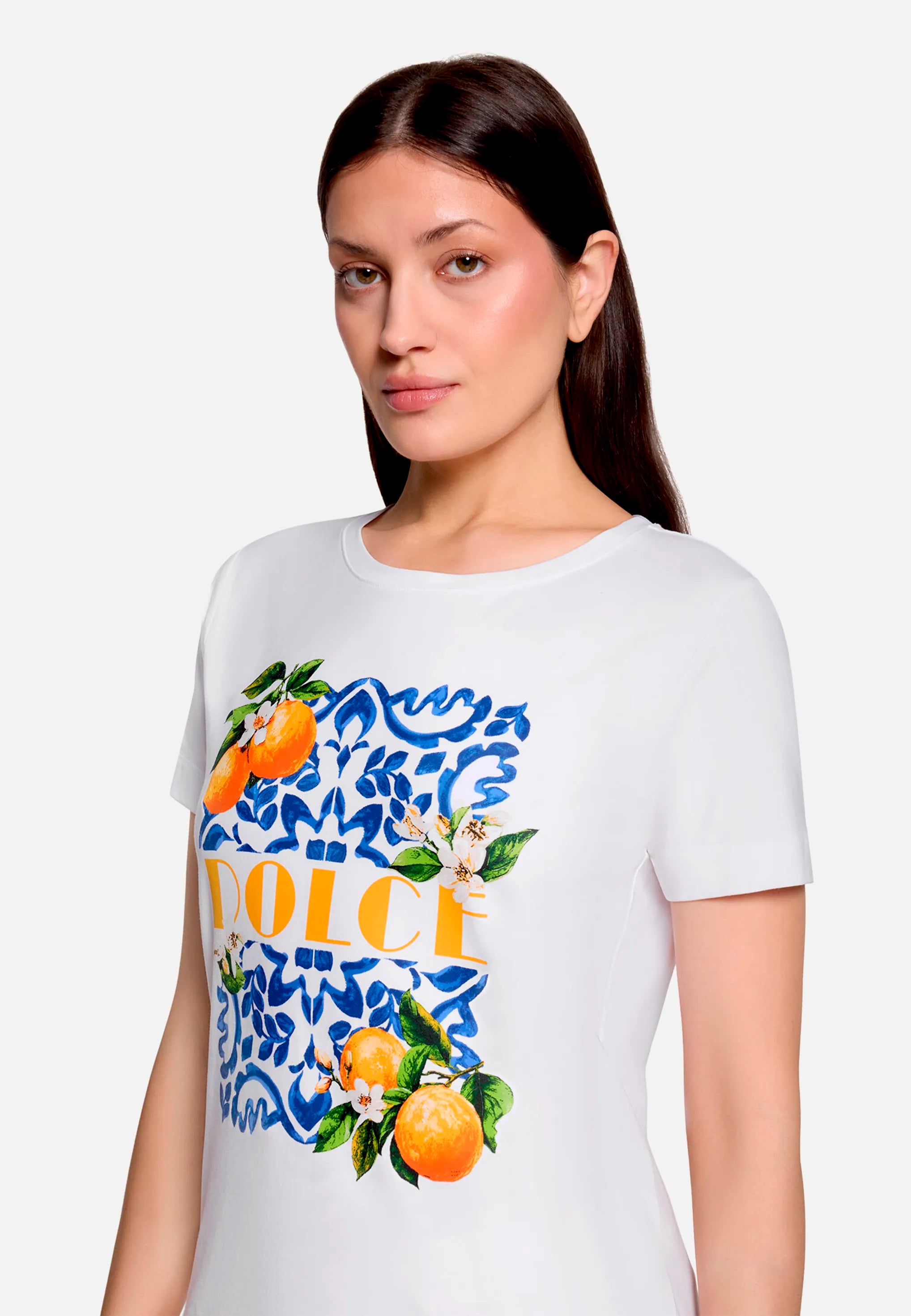 Betty Barclay Patch White/Blue Women Casual Shirt with Print SKU: 2444-3284_1980 Image 06