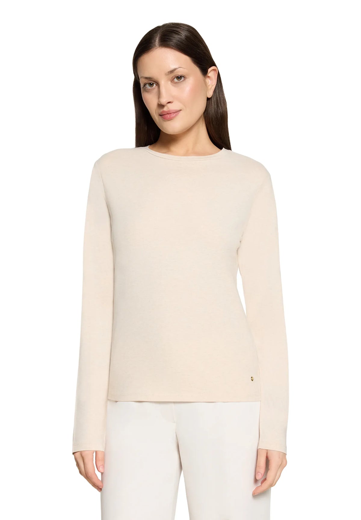 Betty Barclay Bright Cream Melange Women Shirt Short 1/1 Sleeve SKU: 2485-3122_1712 Image 01